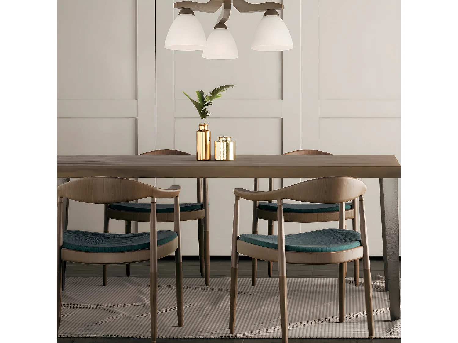 Plafondlamp Adriano, Bruin, 36x36x21 cm, EPIKASA