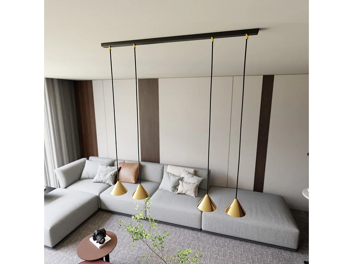 Candeeiro de Teto Vivian, Castanho, 35x35x13 cm, Seven Design