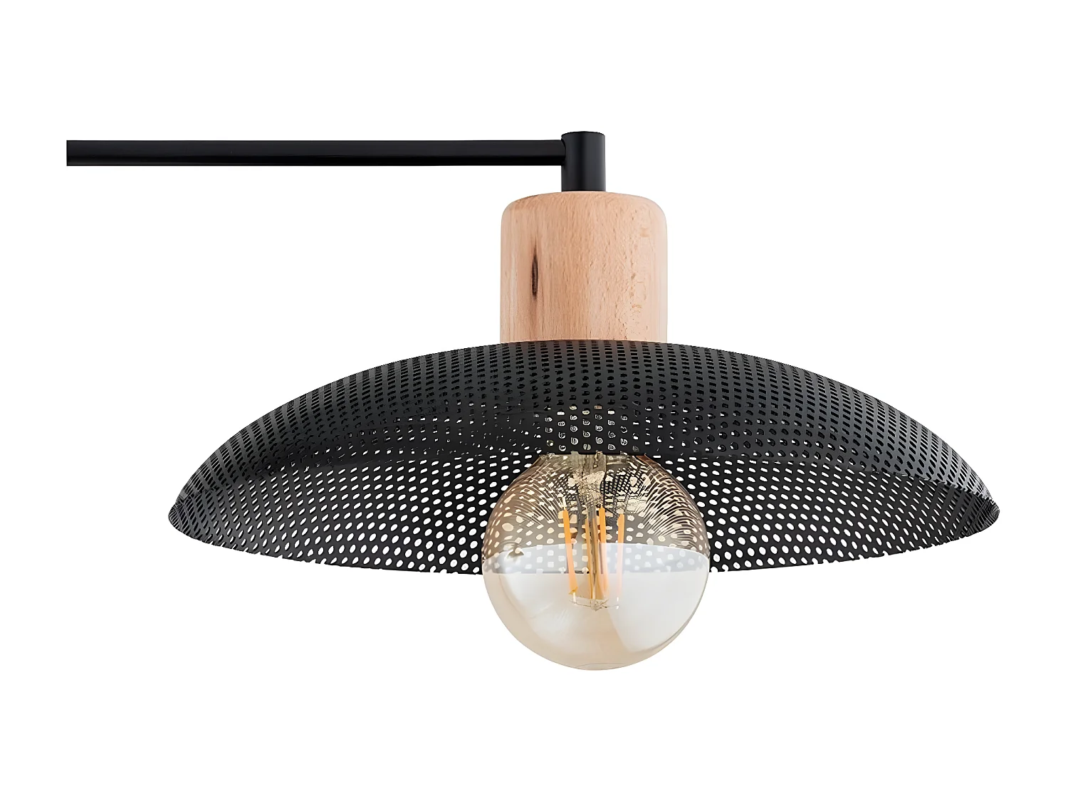 Candeeiro de Teto Roma, Preto, 55x23x14 cm, Seven Design