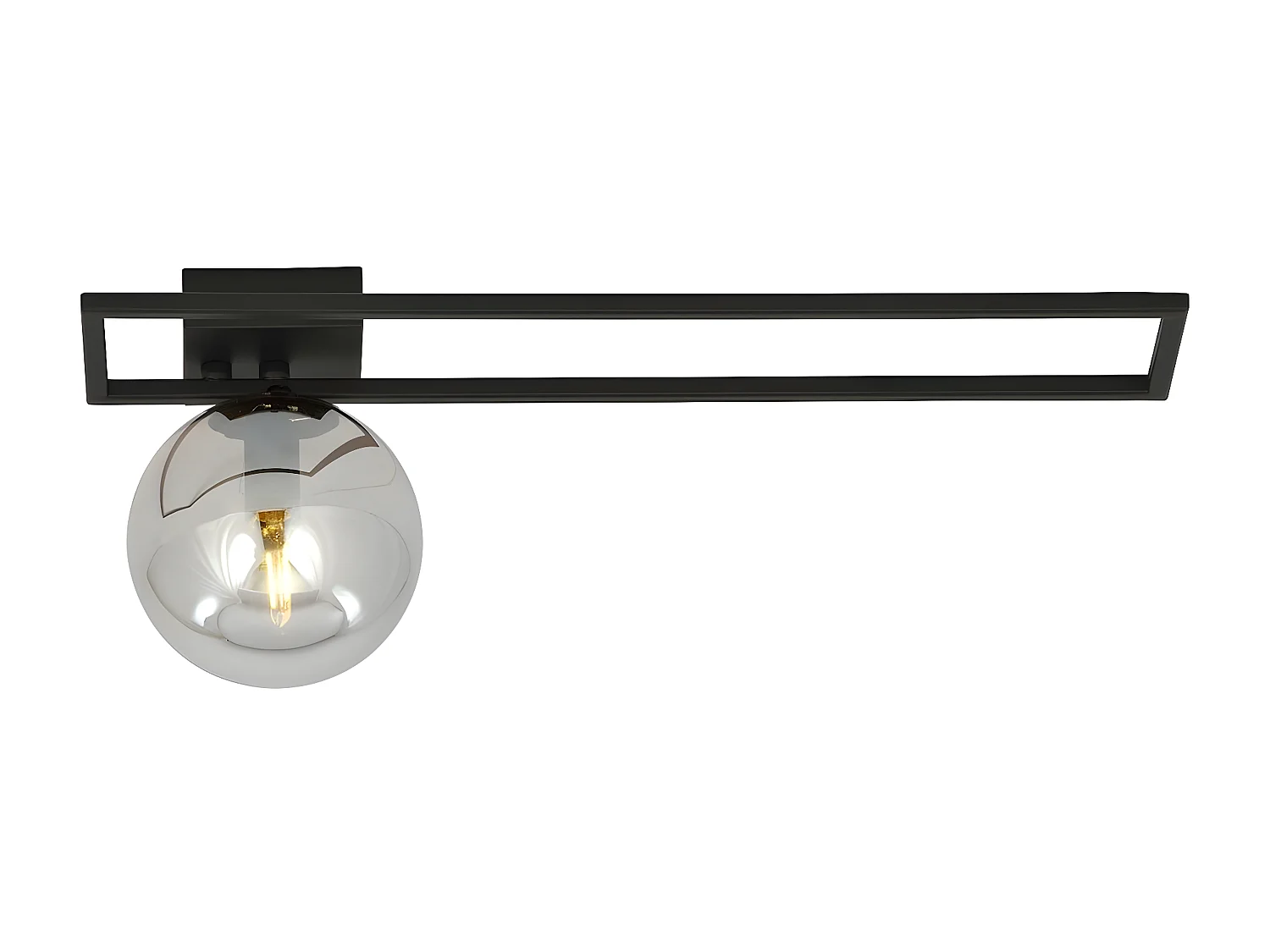 Plafonnier Imago 8, Noir, 50x21x18 cm, Seven Design