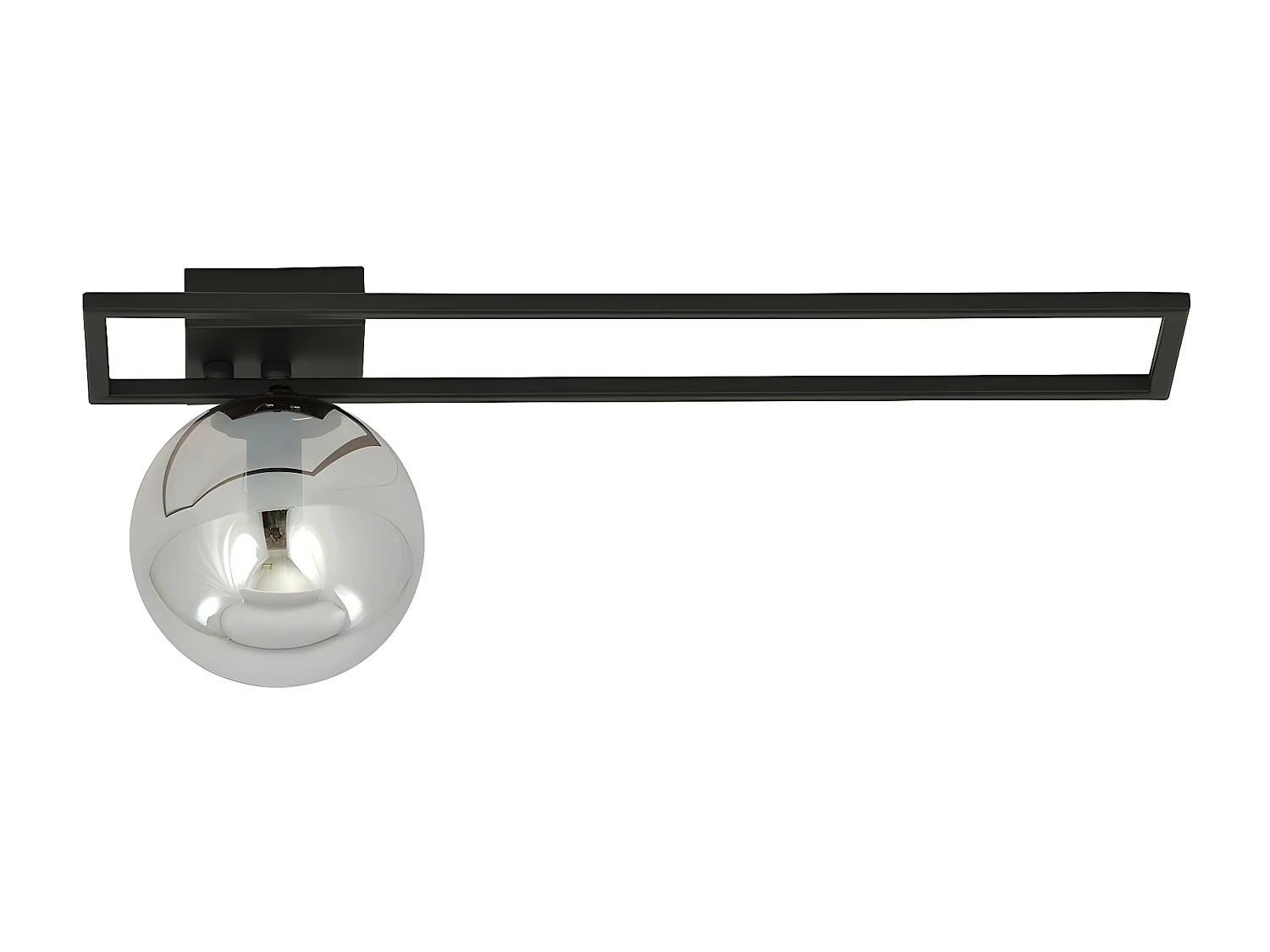 Plafonnier Imago 8, Noir, 50x21x18 cm, Seven Design