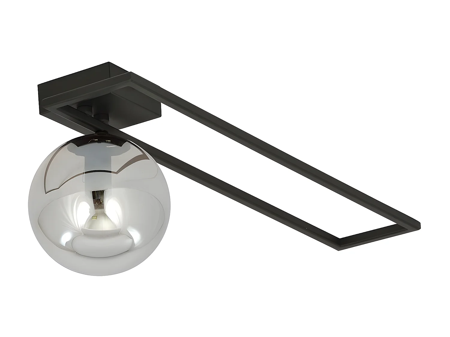 Plafonnier Imago 8, Noir, 50x21x18 cm, Seven Design