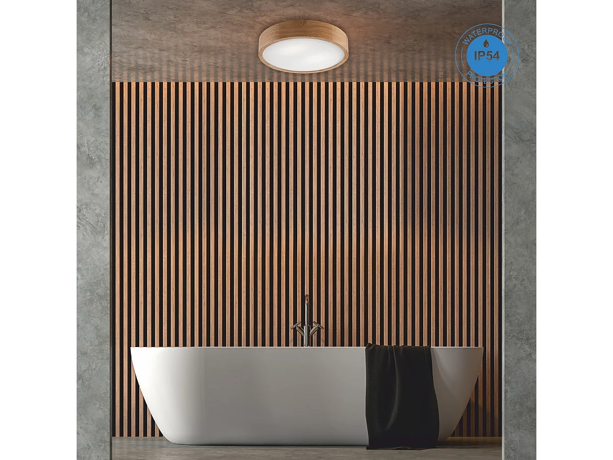 Plafondlamp Eveline, Bruin, 37x37x8 cm, EPIKASA