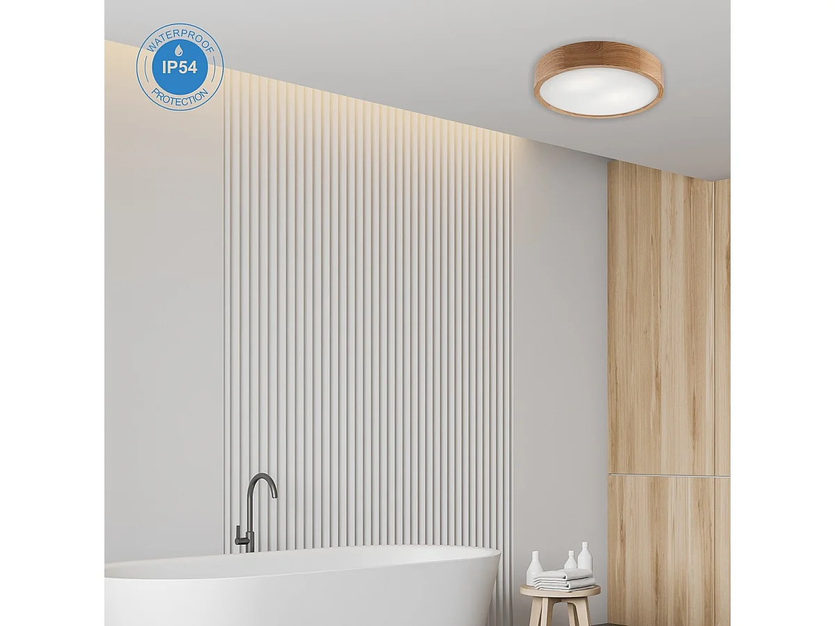 Plafondlamp Eveline, Bruin, 37x37x8 cm, EPIKASA