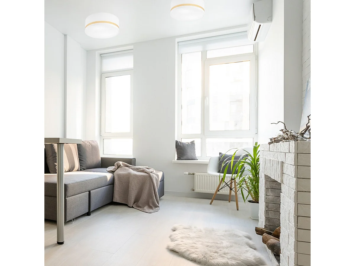 Candeeiro de Teto Gloria, Branco, 35x35x16 cm, Seven Design