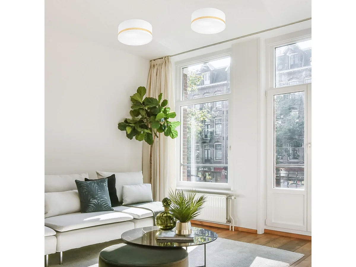 Candeeiro de Teto Gloria, Branco, 35x35x16 cm, Seven Design