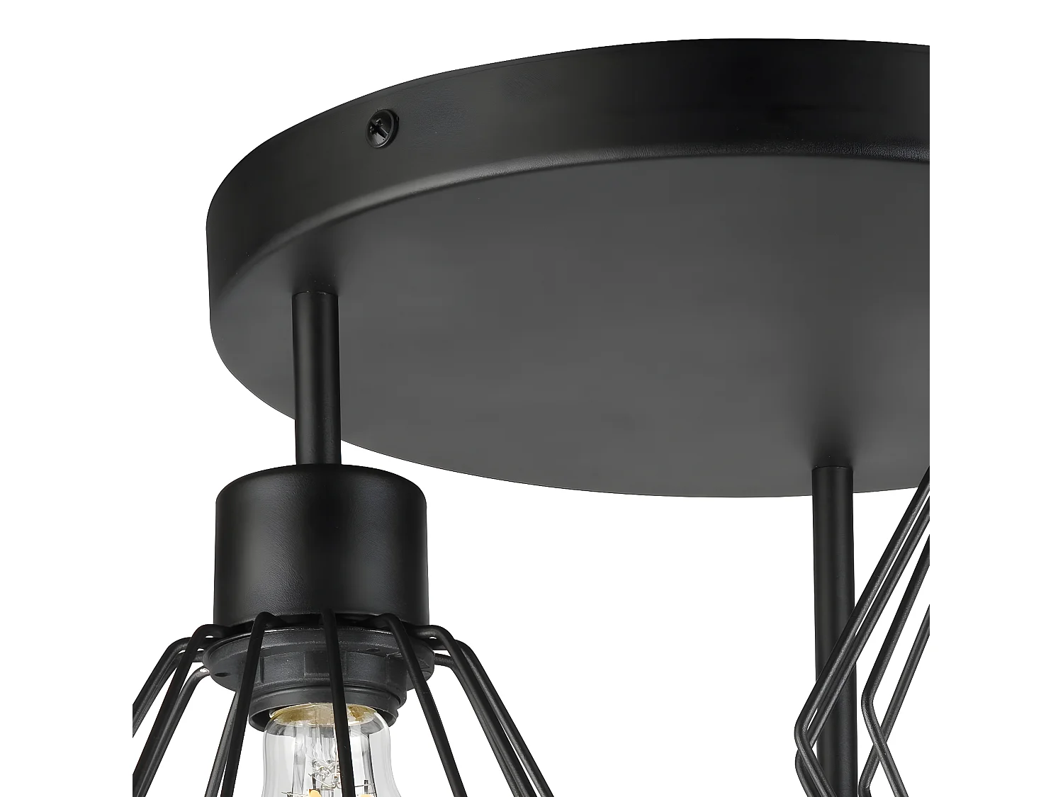 Plafondlamp Audrey, Zwart, 38x38x32 cm, Seven Design