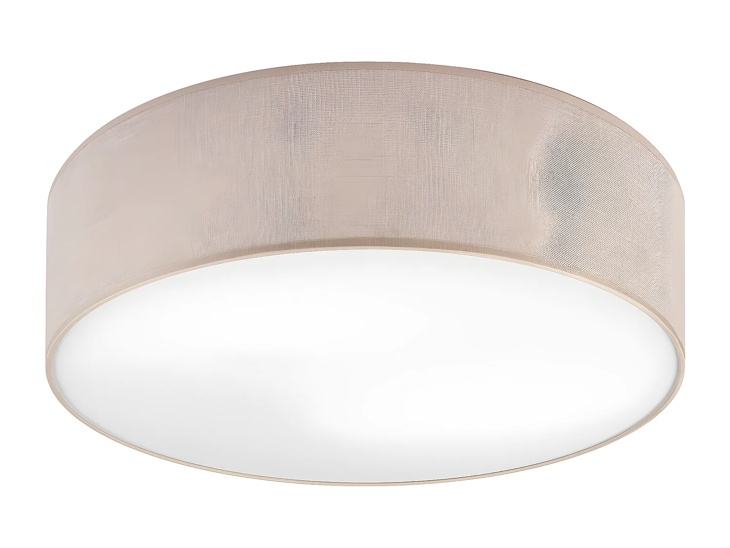 Plafonnier Vivian, Beige, 45x45x13 cm, Seven Design