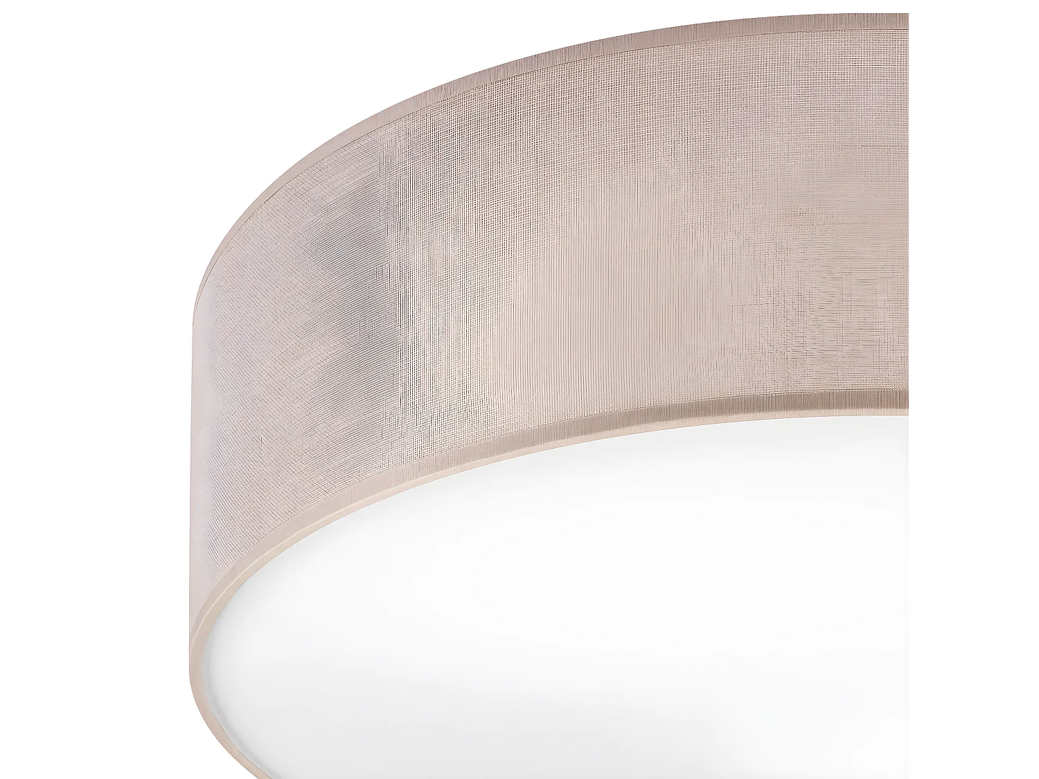 Plafonnier Vivian, Beige, 45x45x13 cm, Seven Design