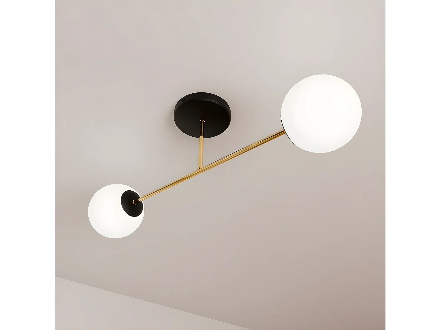 Plafonnier Magnum 5, Or, 55x23x14 cm, Seven Design