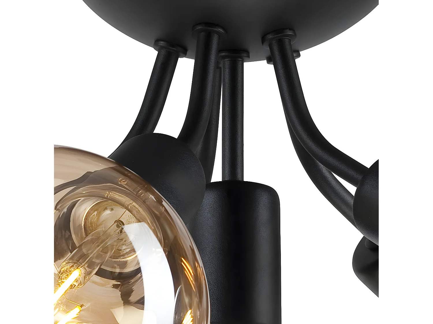 Candeeiro de Teto Viggo, Preto, 28x28x17 cm, Seven Design