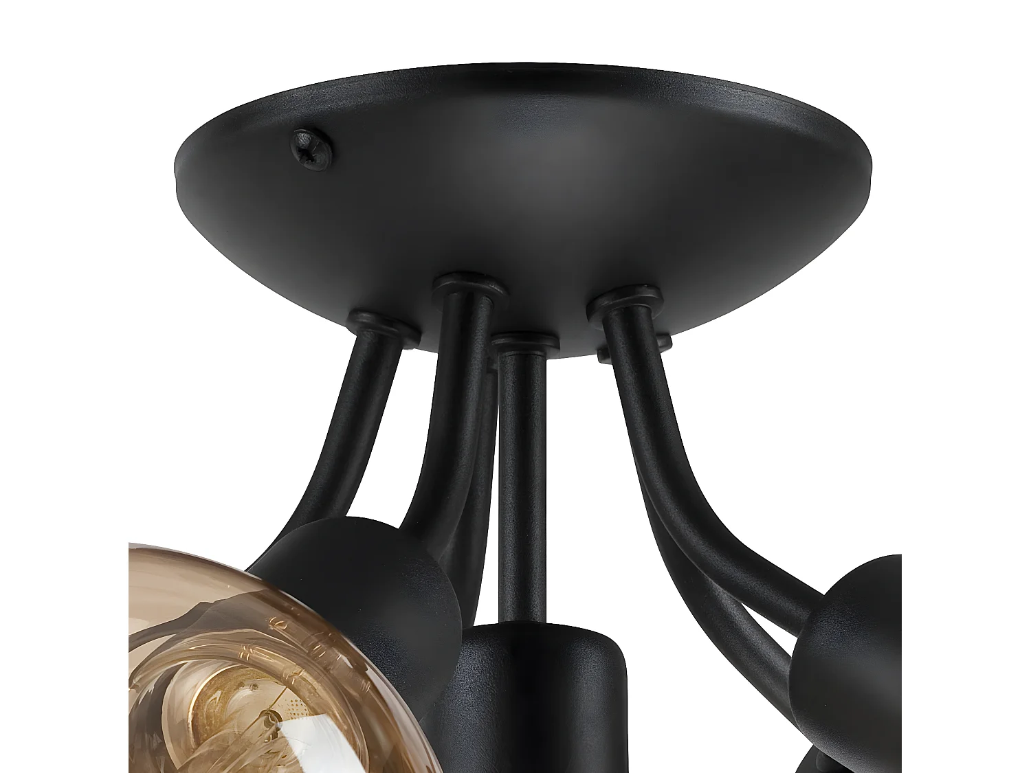 Candeeiro de Teto Viggo, Preto, 28x28x17 cm, Seven Design