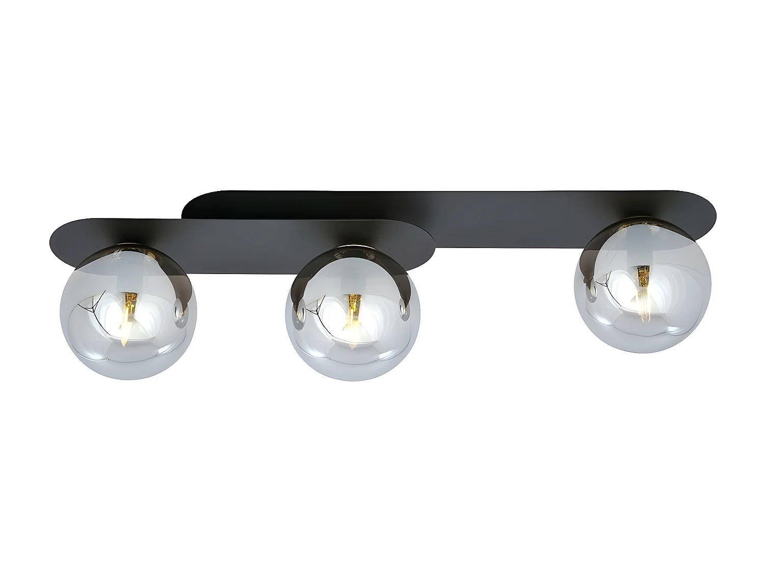 Candeeiro de Teto Plaza, Preto, 70x18x14 cm, EPIKASA