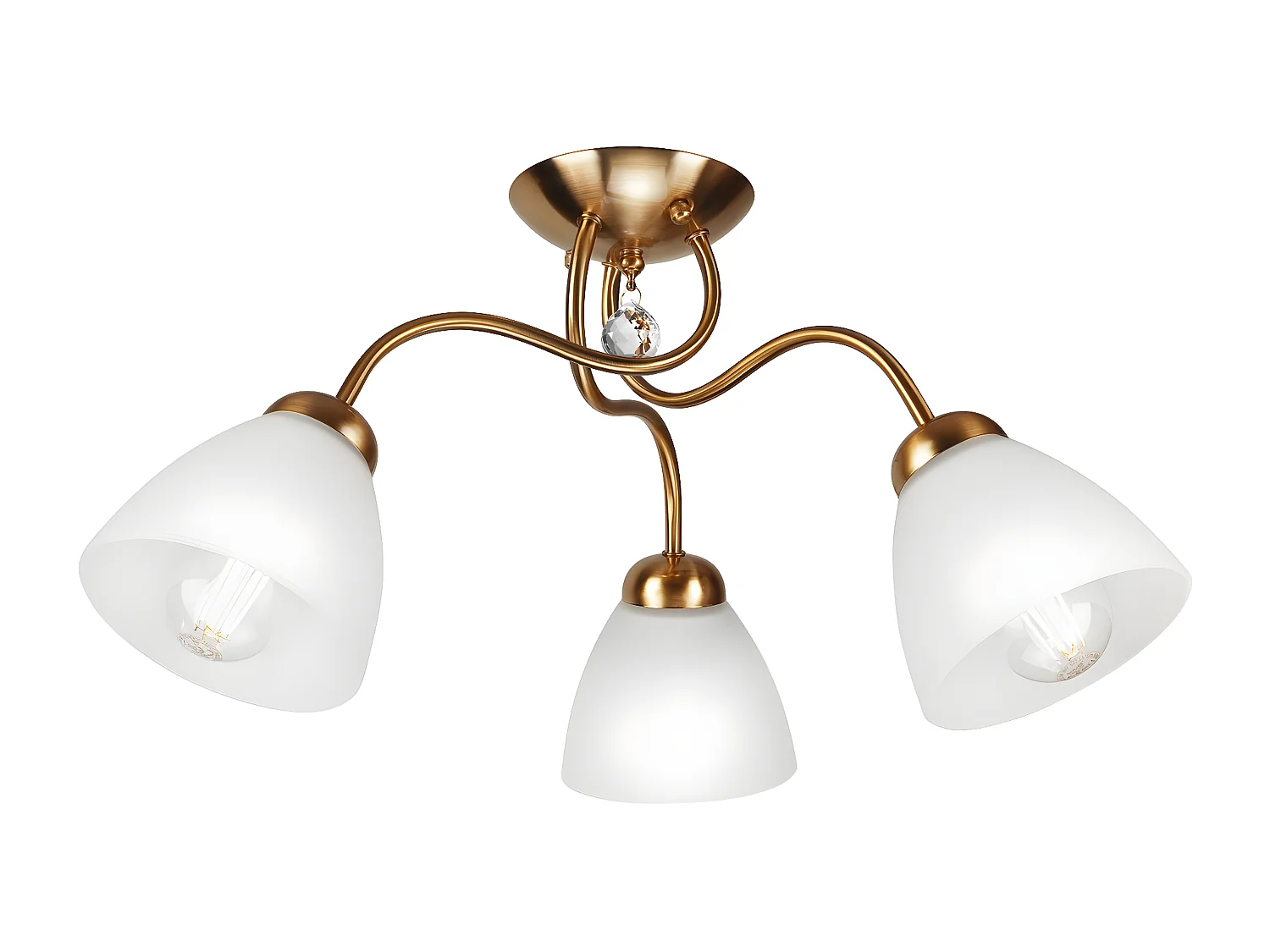 Plafondlamp Miranda, Messing, 60x60x31 cm, Seven Design