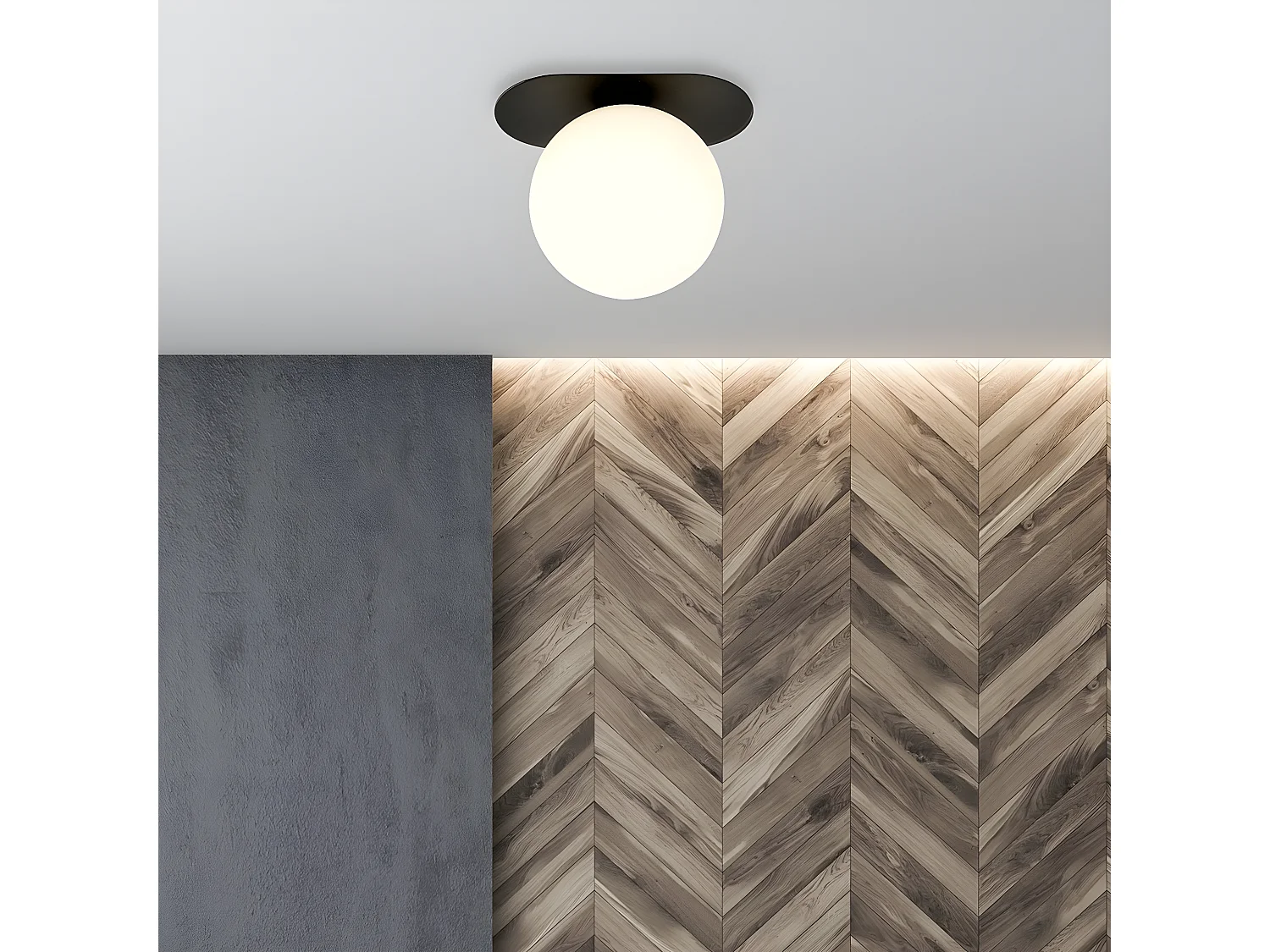 Candeeiro de Teto Plaza, Preto, 20x18x14 cm, Seven Design