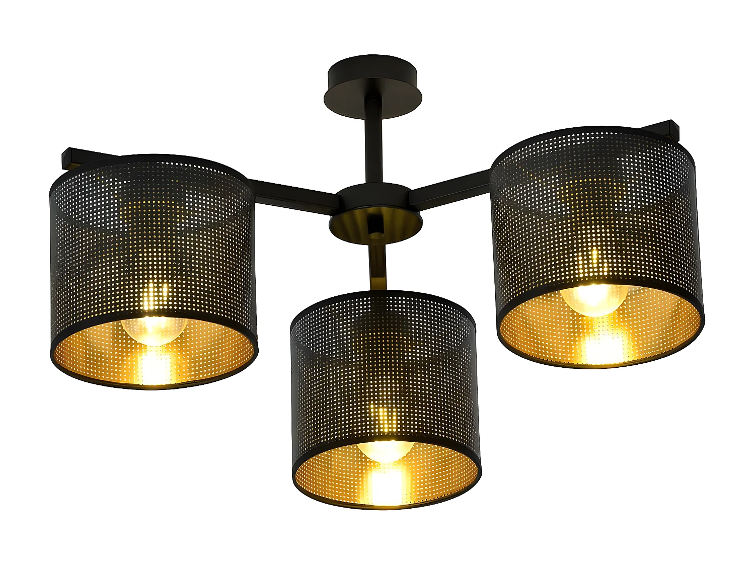 Candeeiro de Teto Jordan, Preto, 55x31x55 cm, EPIKASA