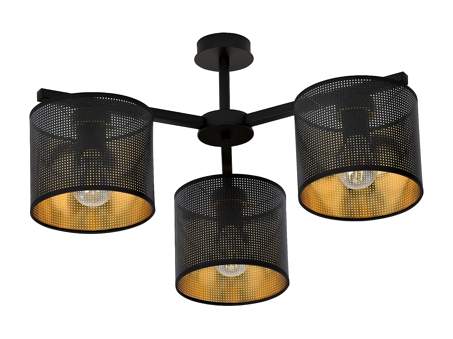 Candeeiro de Teto Jordan, Preto, 55x31x55 cm, EPIKASA