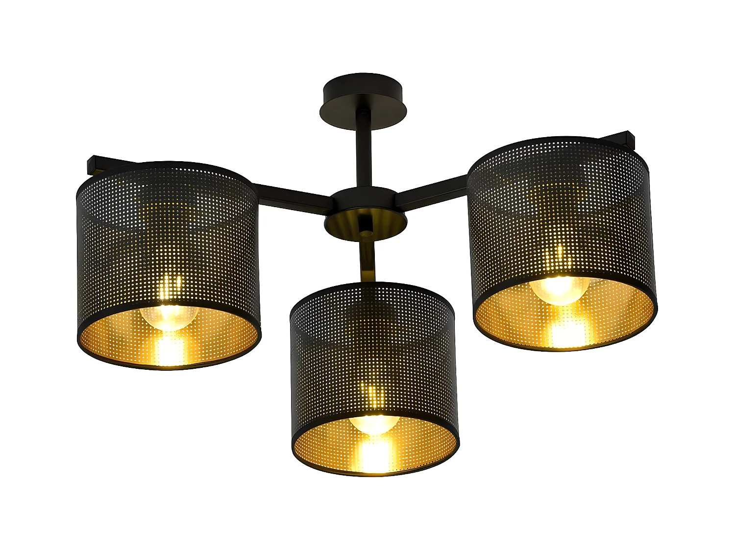 Candeeiro de Teto Jordan, Preto, 55x31x55 cm, EPIKASA