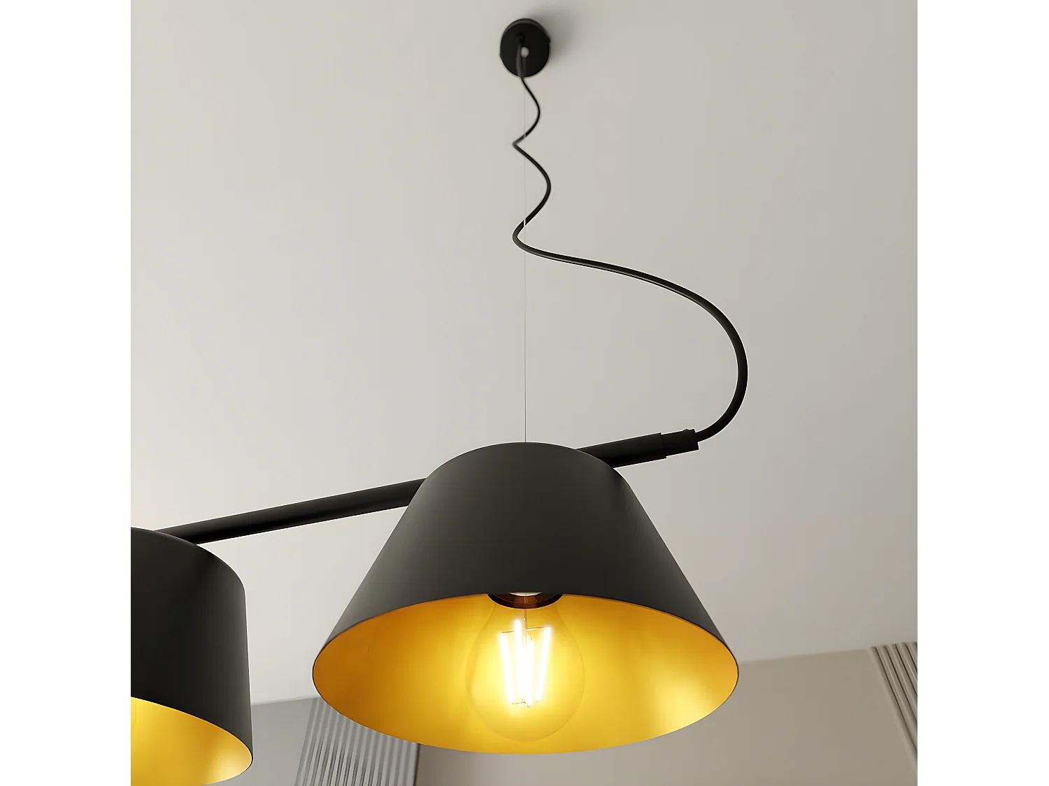 Plafonnier Lula, Blanc, 50x21x15 cm, Seven Design