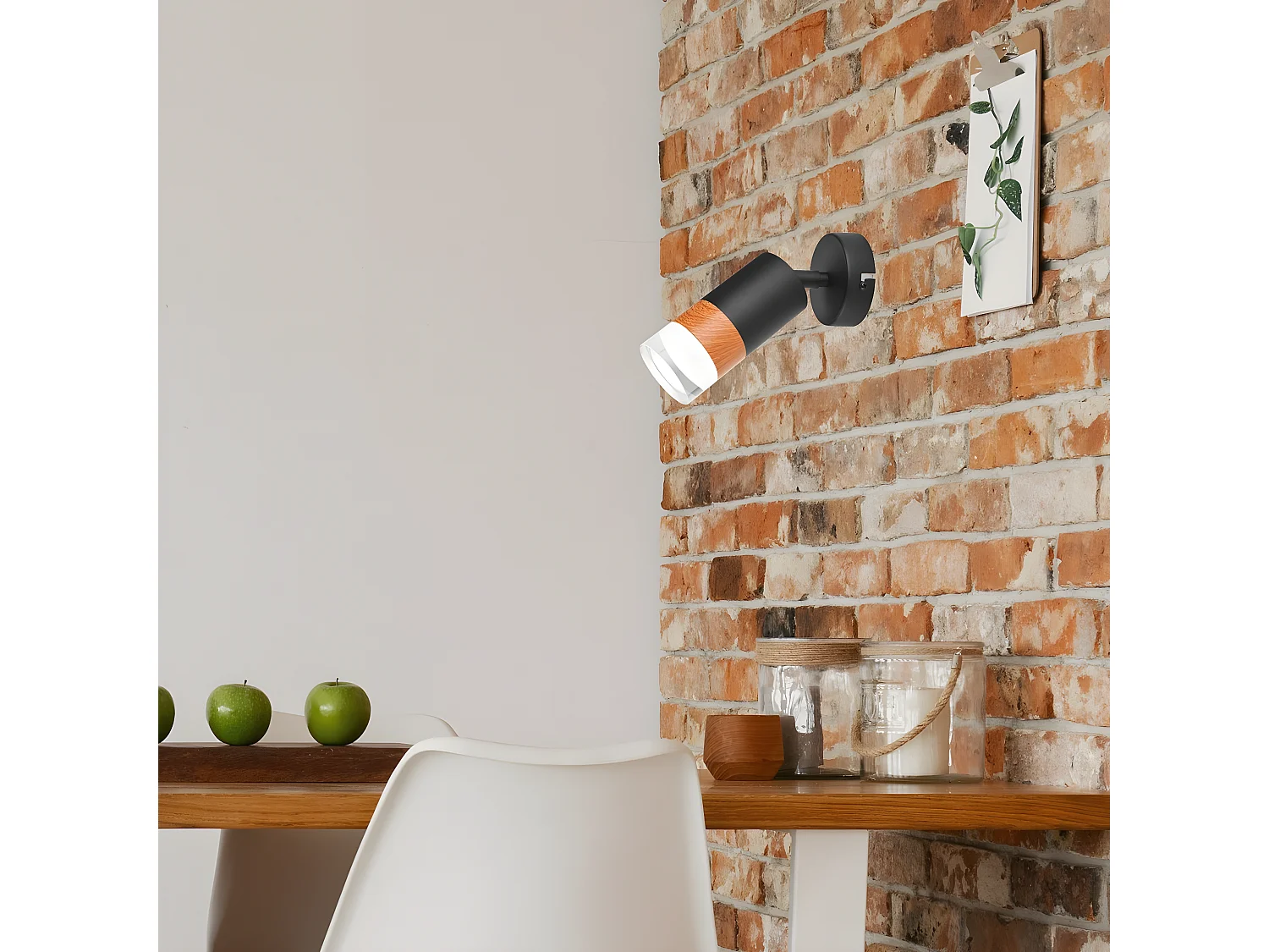 Spot d'Intérieur Aurora, Noir, 19x19x8 cm, Seven Design