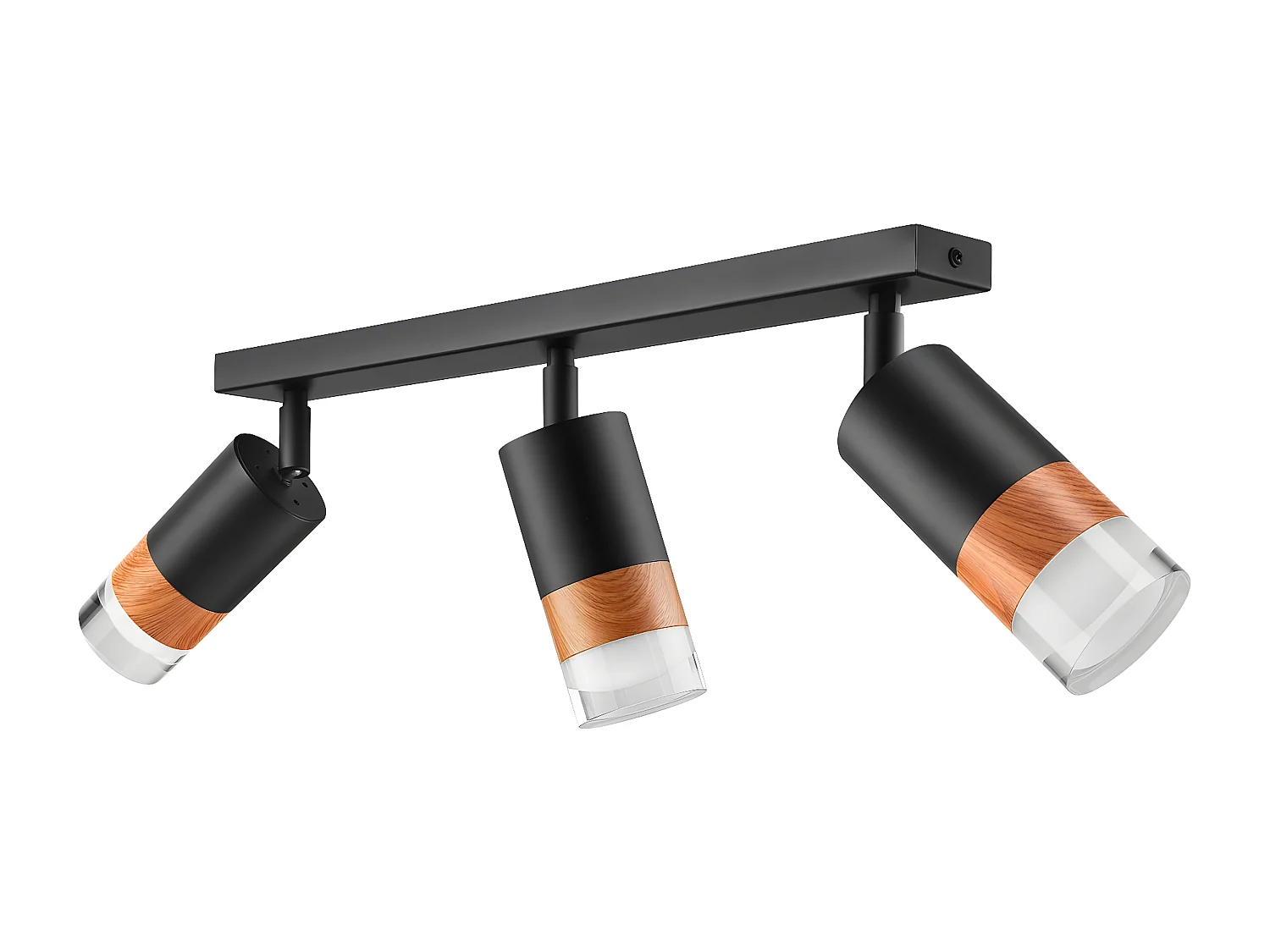 Plafonnier Aurora, Noir, 45x19x19 cm, Seven Design