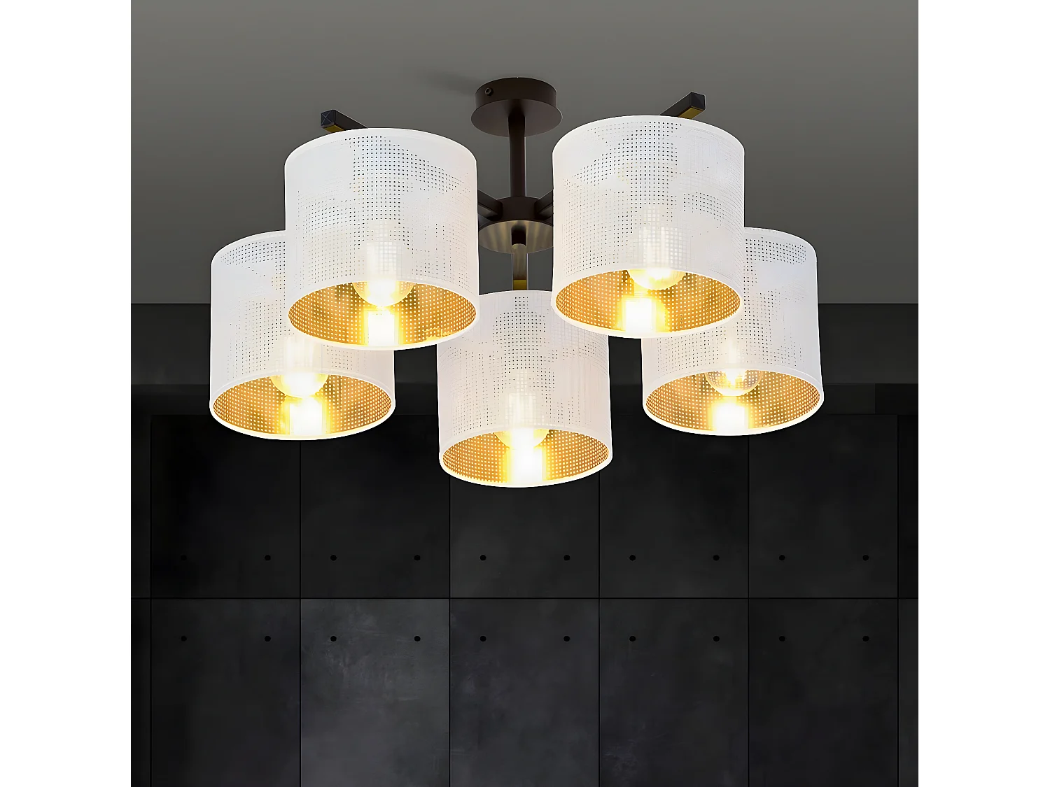 Candeeiro de Teto Jordan, Branco, 55x31x55 cm, EPIKASA