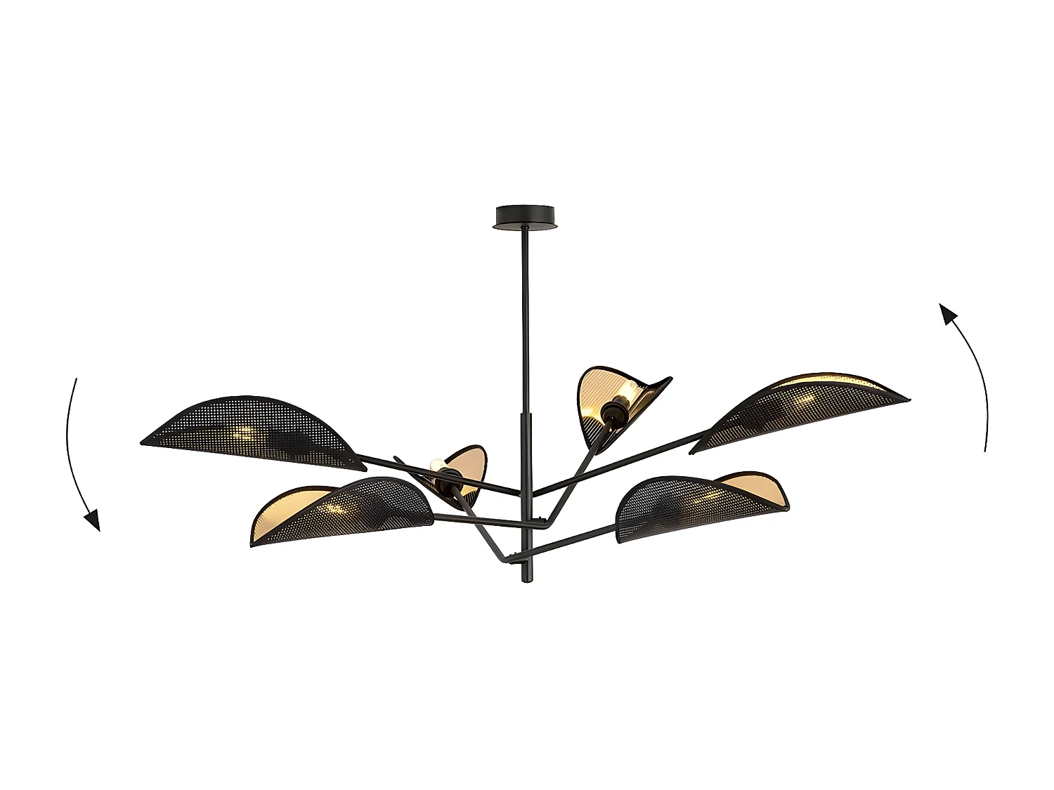 Candeeiro Suspenso Vene, Preto, 102x51x102 cm, EPIKASA