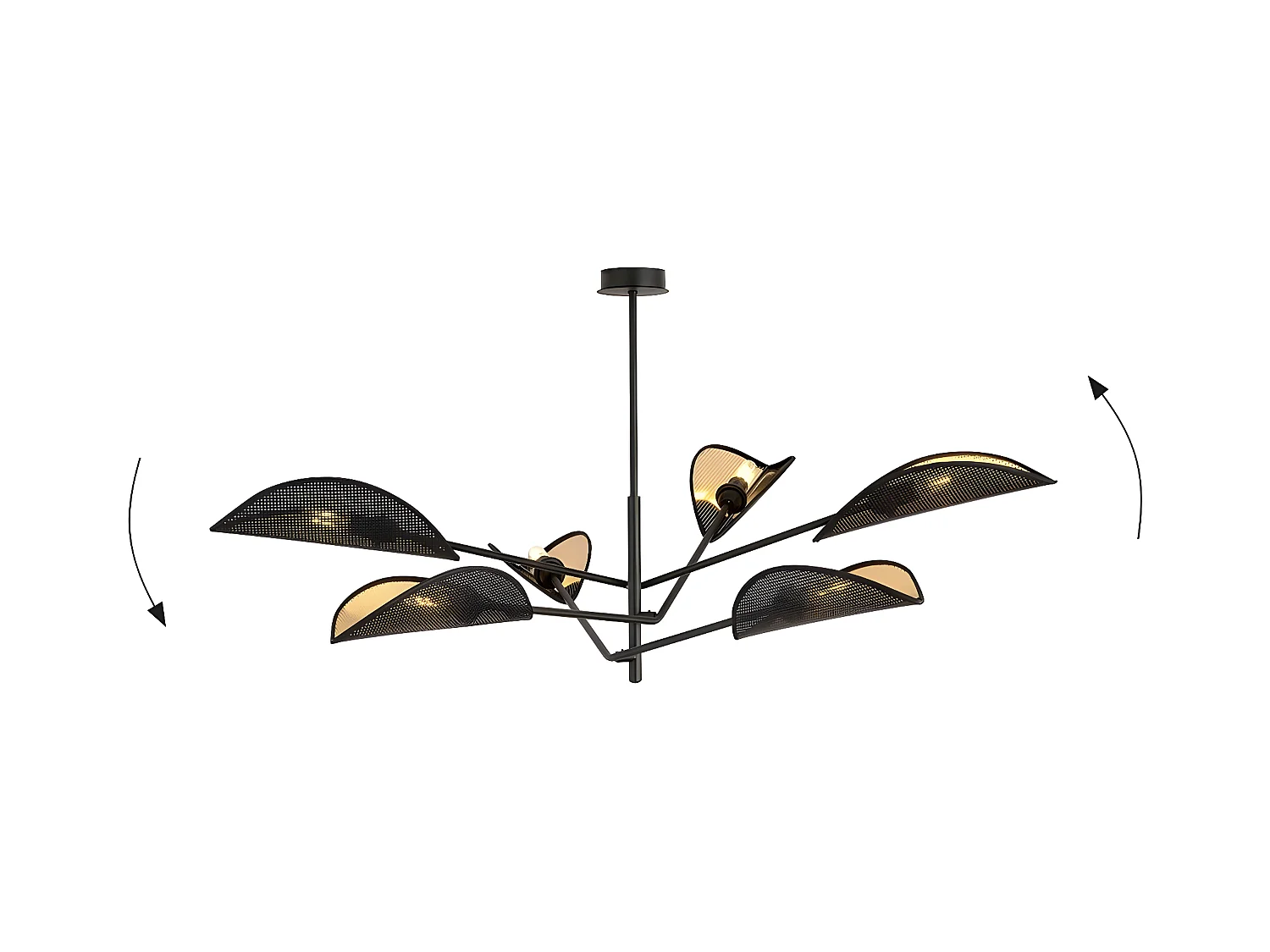 Candeeiro Suspenso Vene, Preto, 102x51x102 cm, EPIKASA