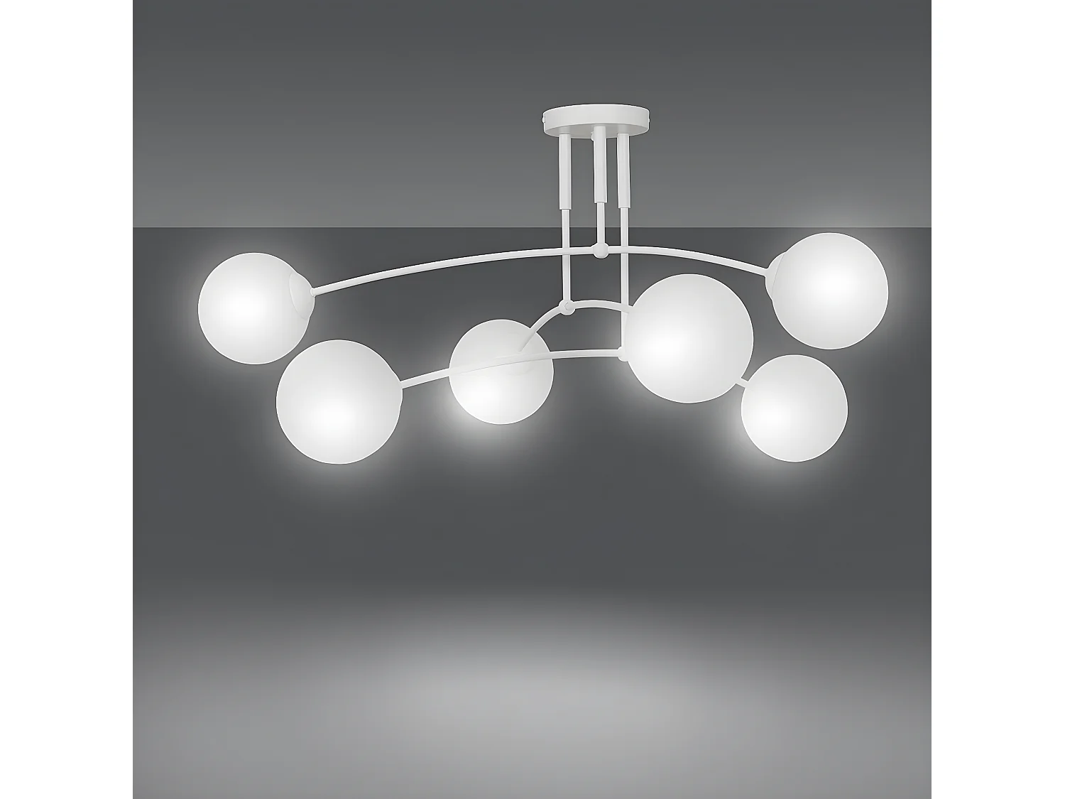 Candeeiro de Teto Pregos, Branco, 70x40x60 cm, EPIKASA