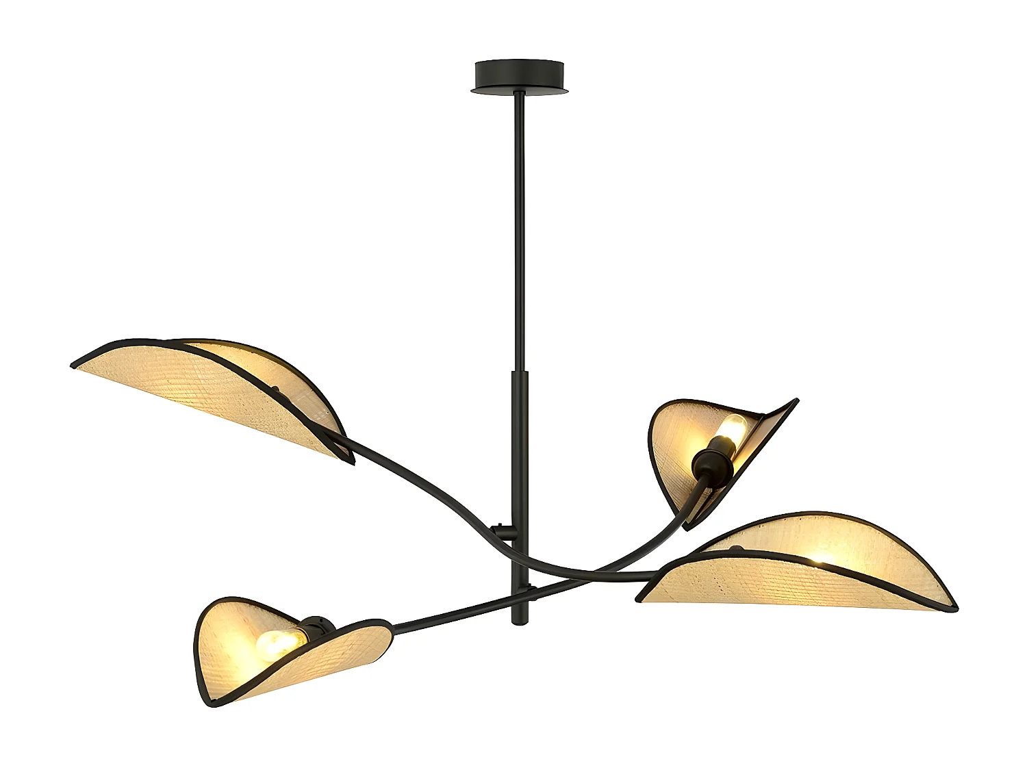 Hanglamp Lotus 2, Bruin, 102x51x102 cm, Seven Design
