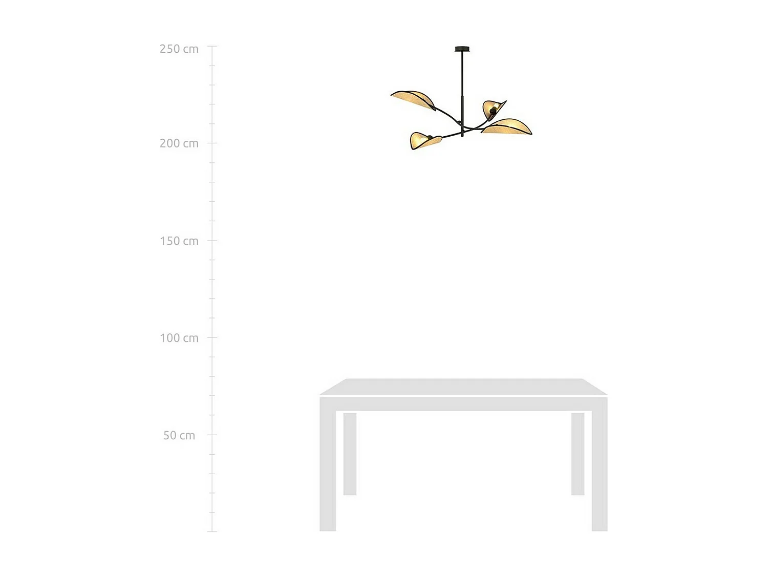 Hanglamp Lotus 2, Bruin, 102x51x102 cm, Seven Design