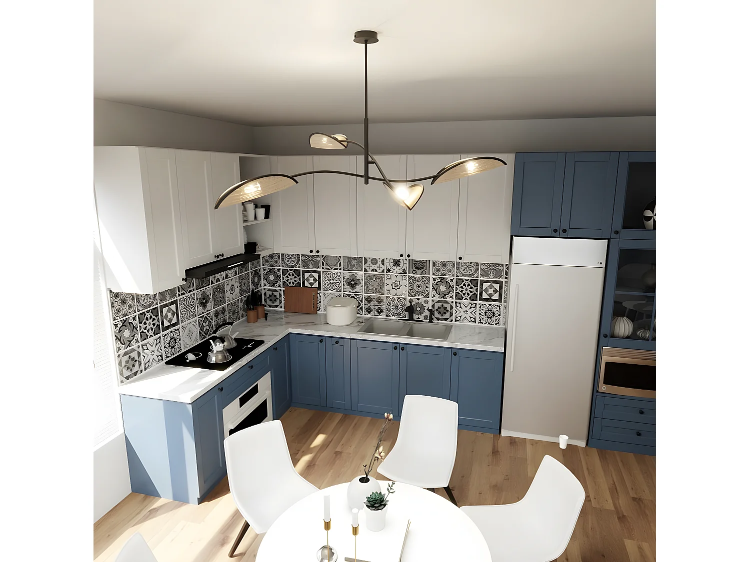 Hanglamp Lotus 2, Bruin, 102x51x102 cm, Seven Design