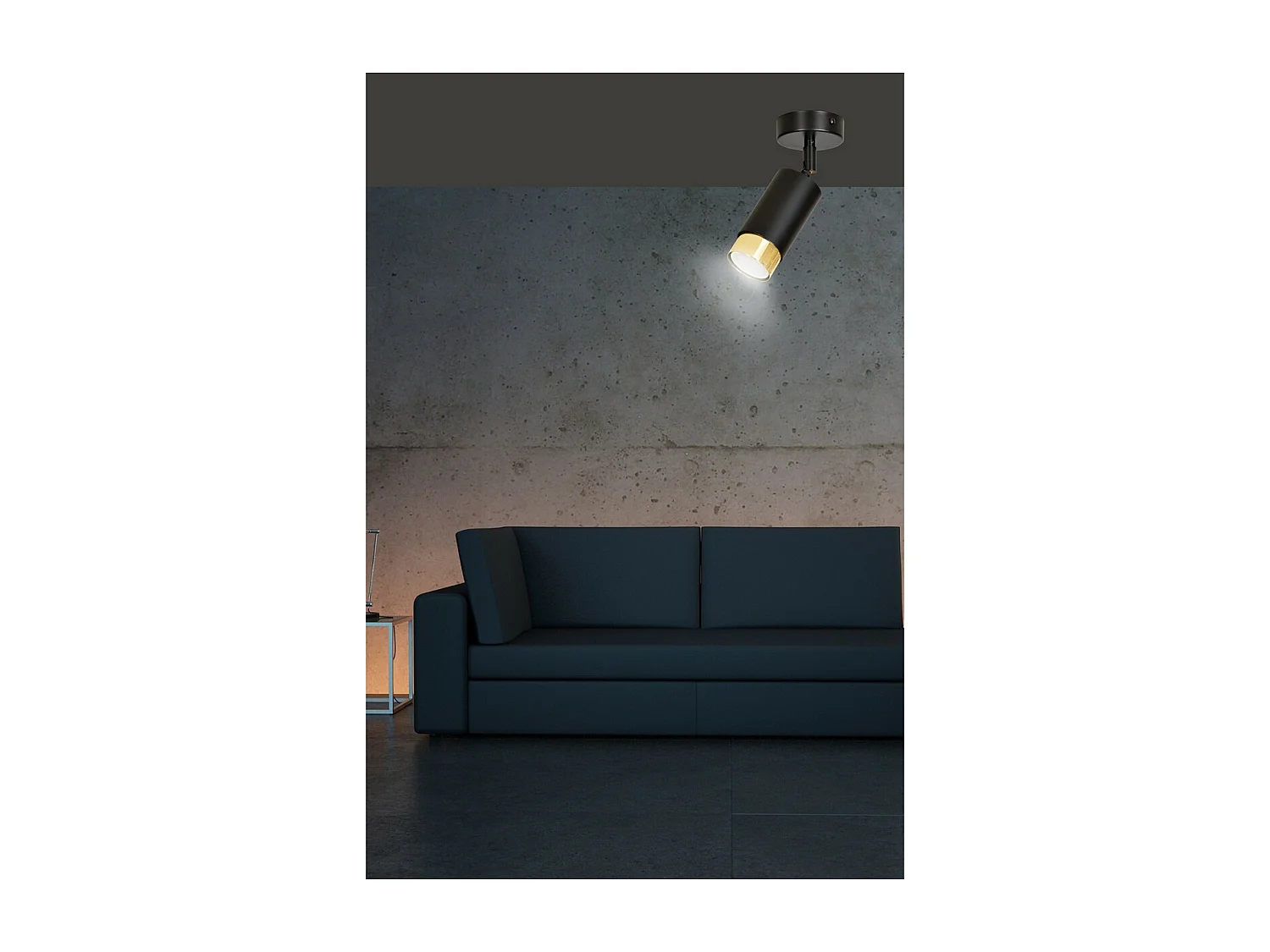 Spot Hiro, Zwart, 8x19x8 cm, Seven Design