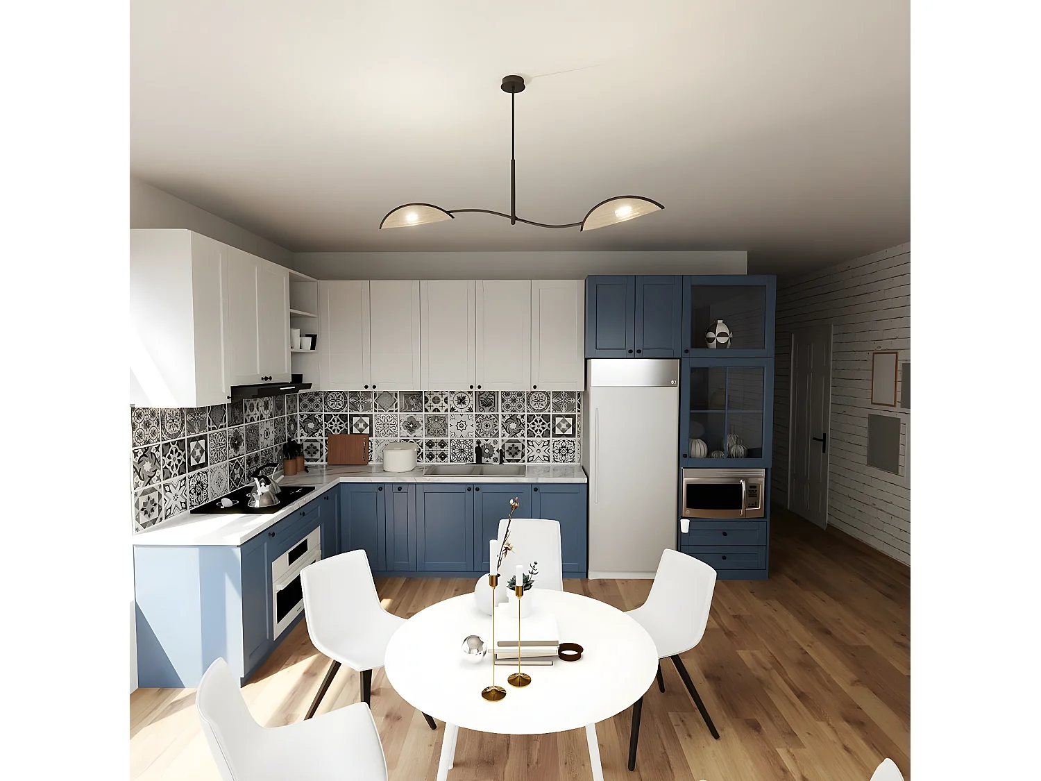 Lampa Wisząca Lotos, Brązowy, 103x60x11 cm, Seven Design