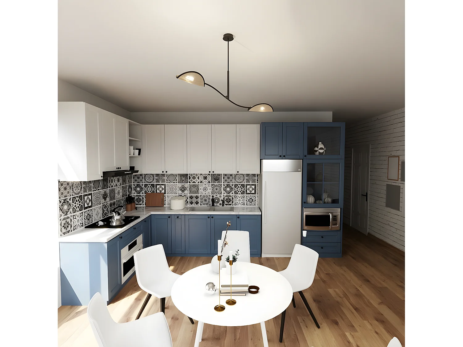 Lampa Wisząca Lotos, Brązowy, 103x60x11 cm, Seven Design