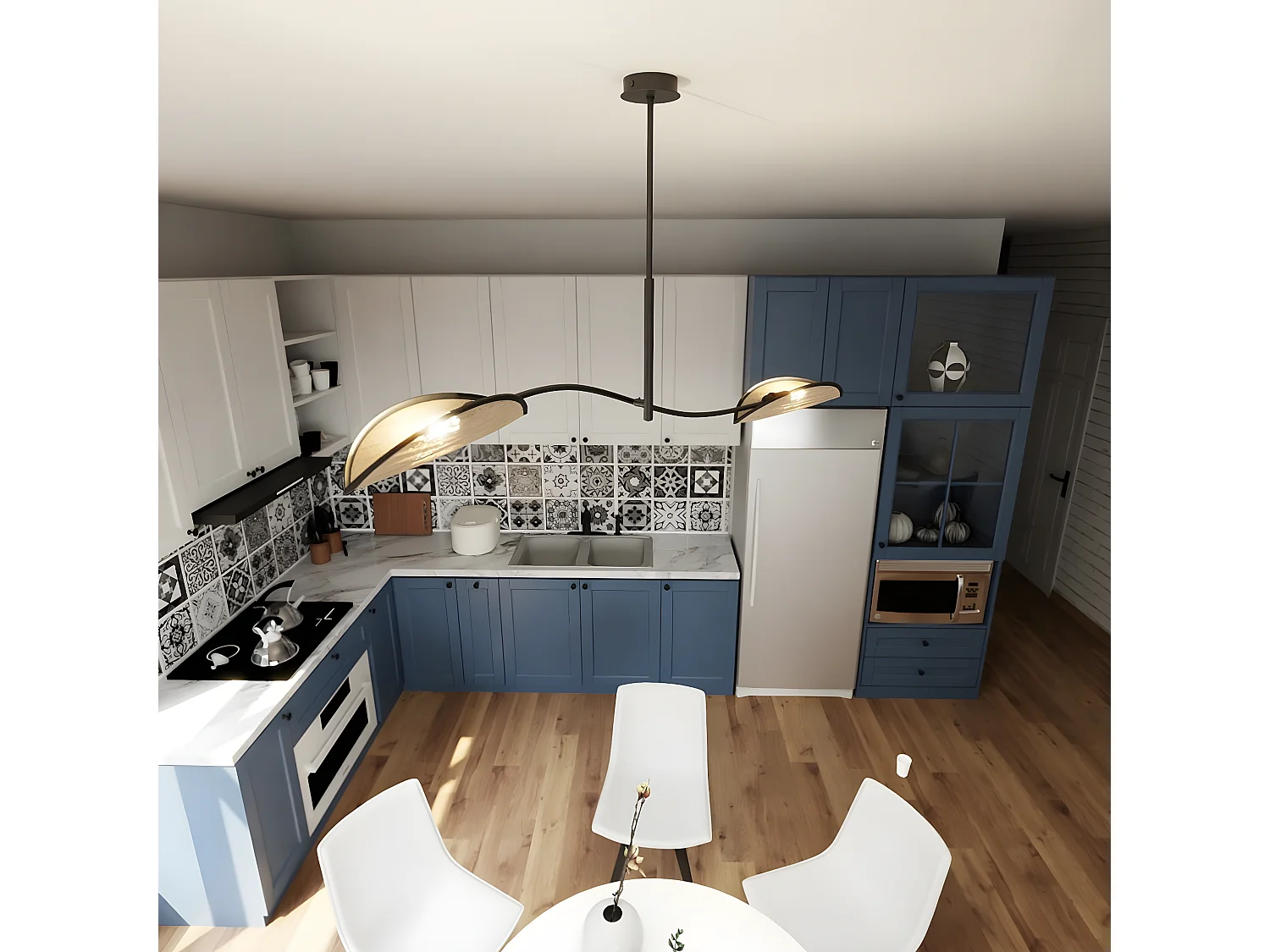 Lampa Wisząca Lotos, Brązowy, 103x60x11 cm, Seven Design