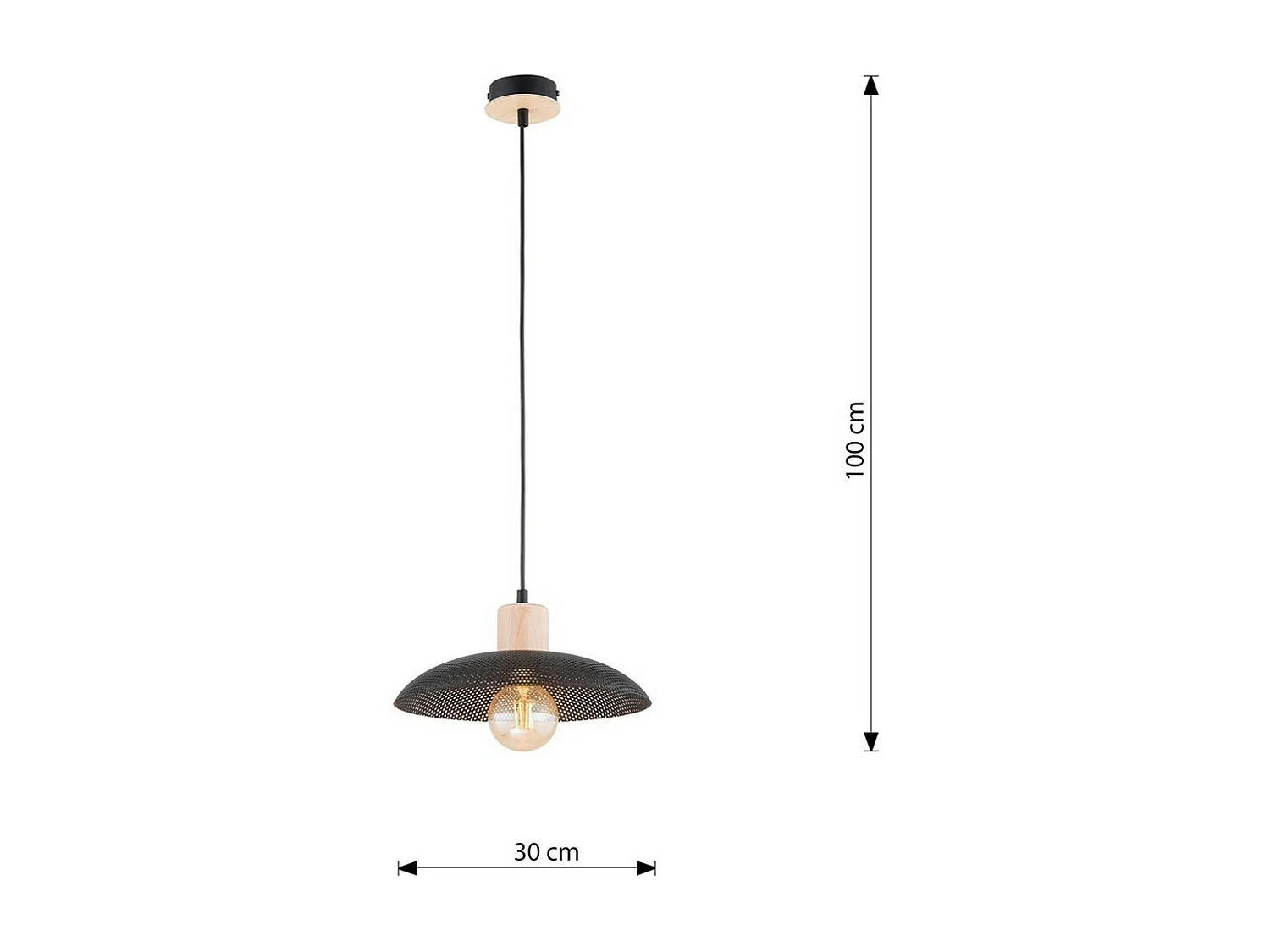 Candeeiro de Teto Gaspar, Castanho, 45x45x8 cm, EPIKASA