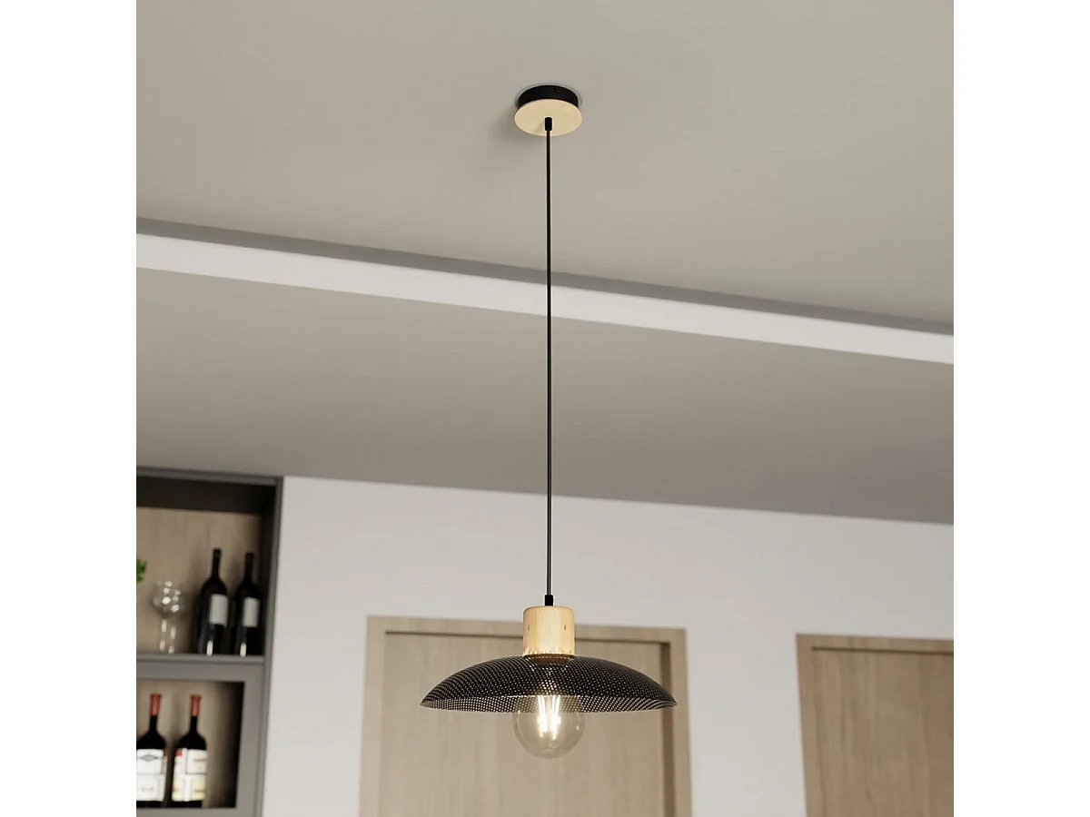 Candeeiro de Teto Gaspar 3, Castanho, 45x45x8 cm, Seven Design