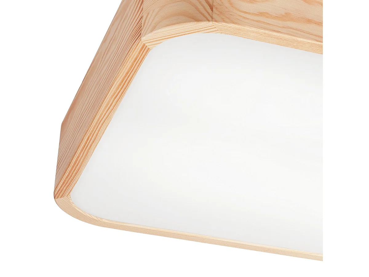 Candeeiro de Teto Gaspar 3, Castanho, 45x45x8 cm, Seven Design