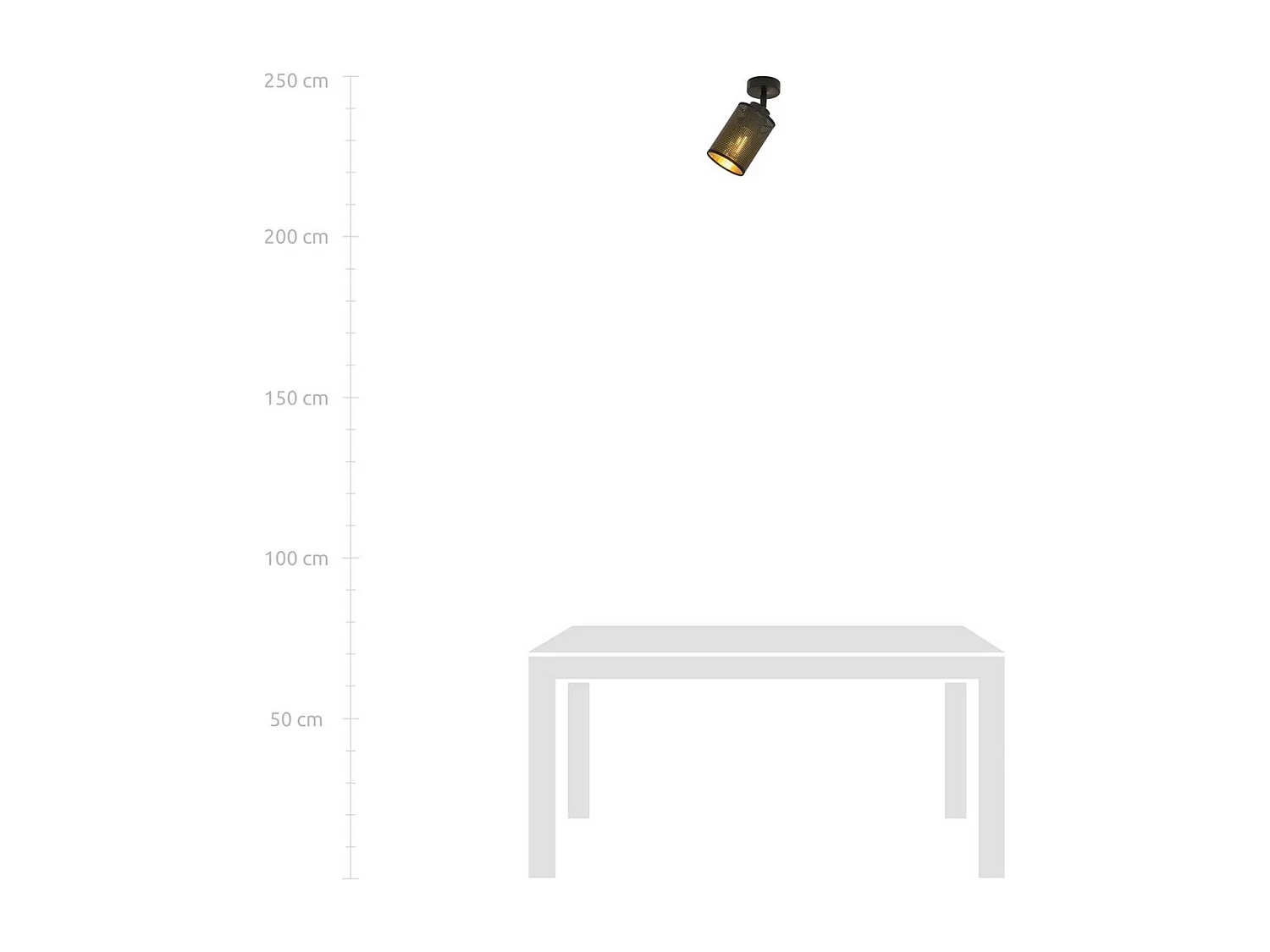 Spot d'Intérieur Bronx, Noir, 10x22x10 cm, Seven Design