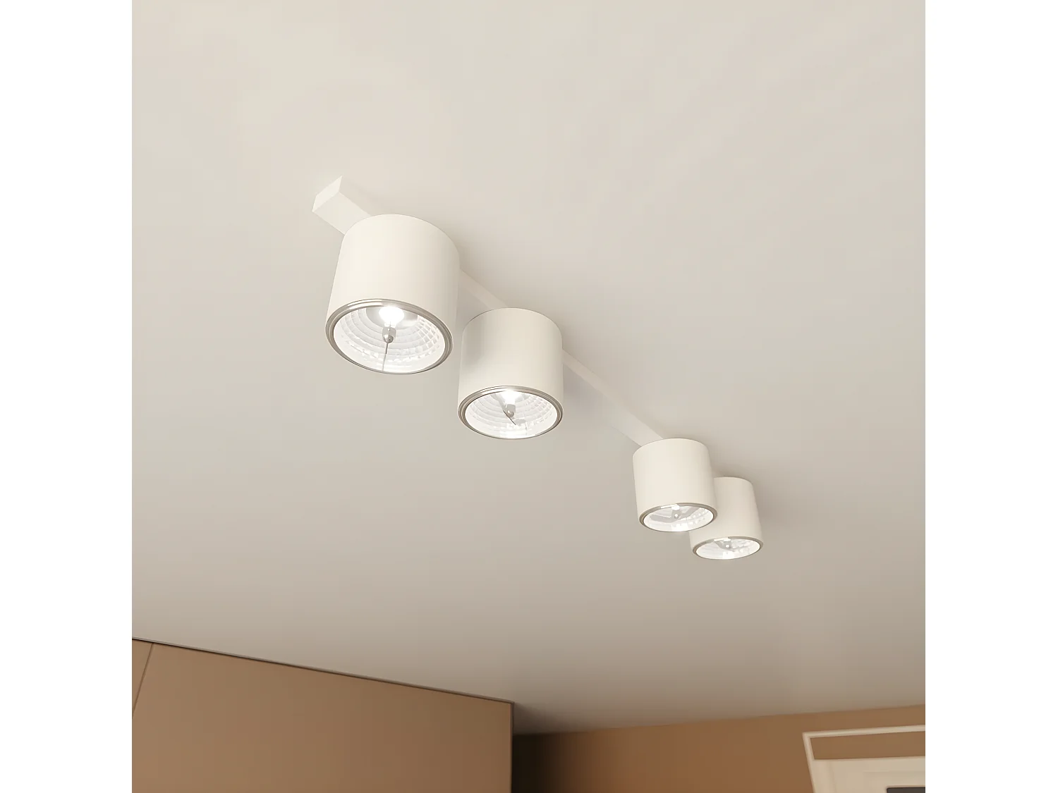 Plafondlamp Nano, Wit, 90x11,5x11,5 cm, Epikasa