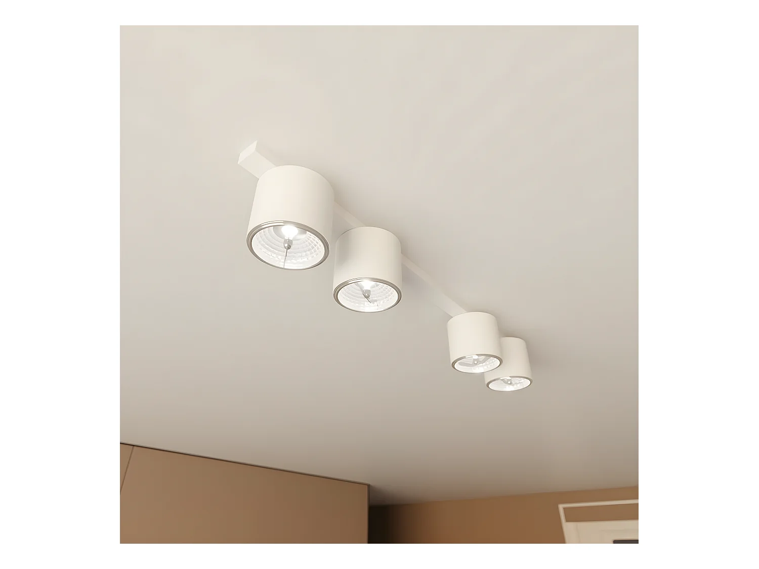 Plafondlamp Nano, Wit, 90x11,5x11,5 cm, Epikasa