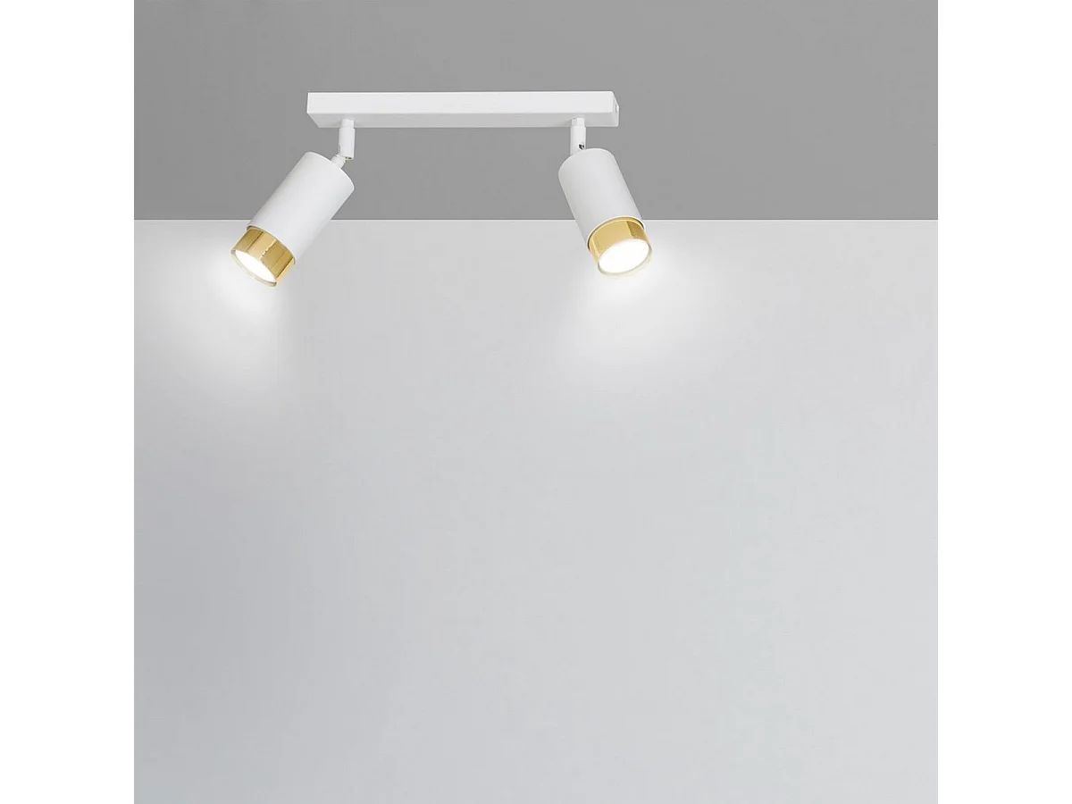 Plafonnier Hiro, Blanc, 30x19x6 cm, EPIKASA