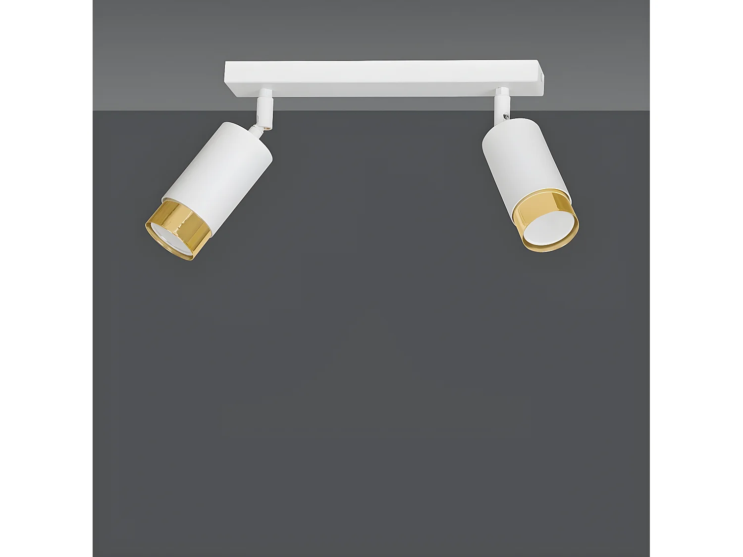 Plafonnier Hiro 5, Blanc, 30x19x6 cm, Seven Design