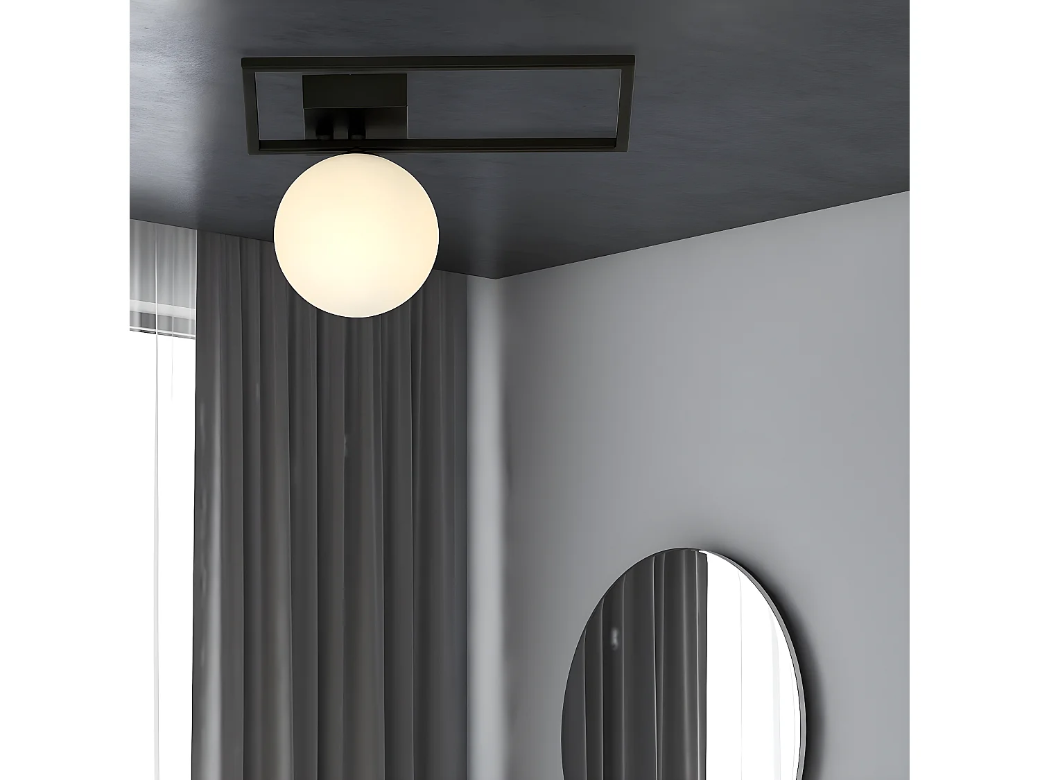 Plafondlamp Imago 3, Zwart, 30x21x18 cm, Seven Design