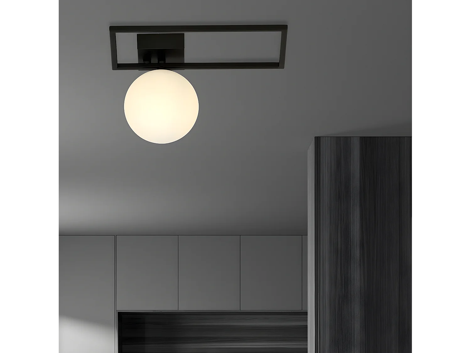 Plafondlamp Imago 3, Zwart, 30x21x18 cm, Seven Design