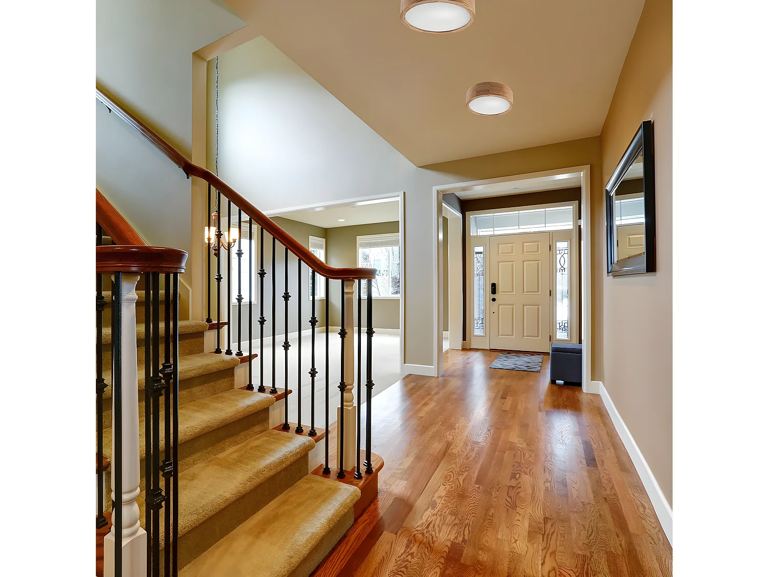 Plafonnier Eveline, Marron, 27x27x8 cm, EPIKASA