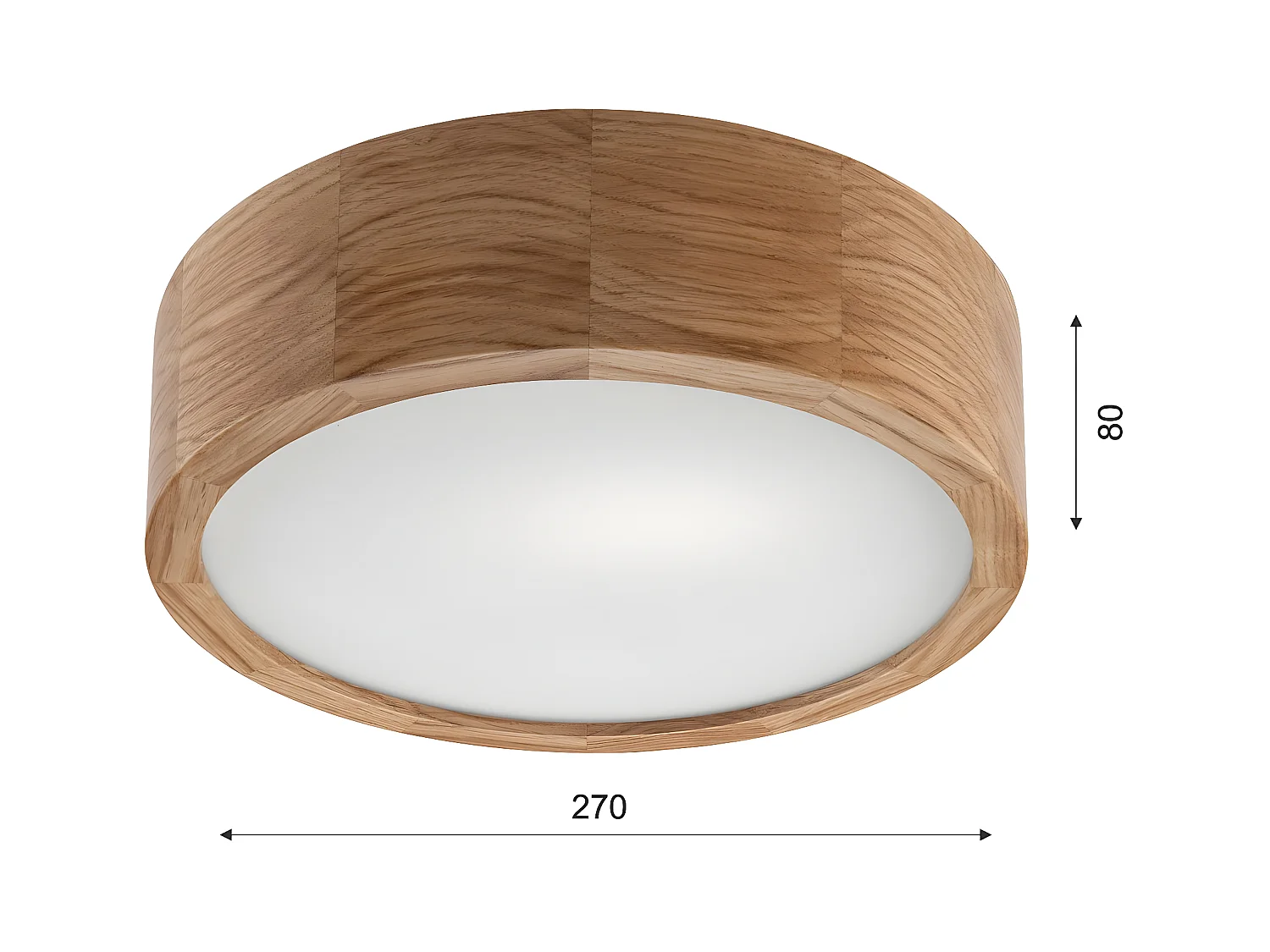 Plafonnier Eveline, Marron, 27x27x8 cm, EPIKASA