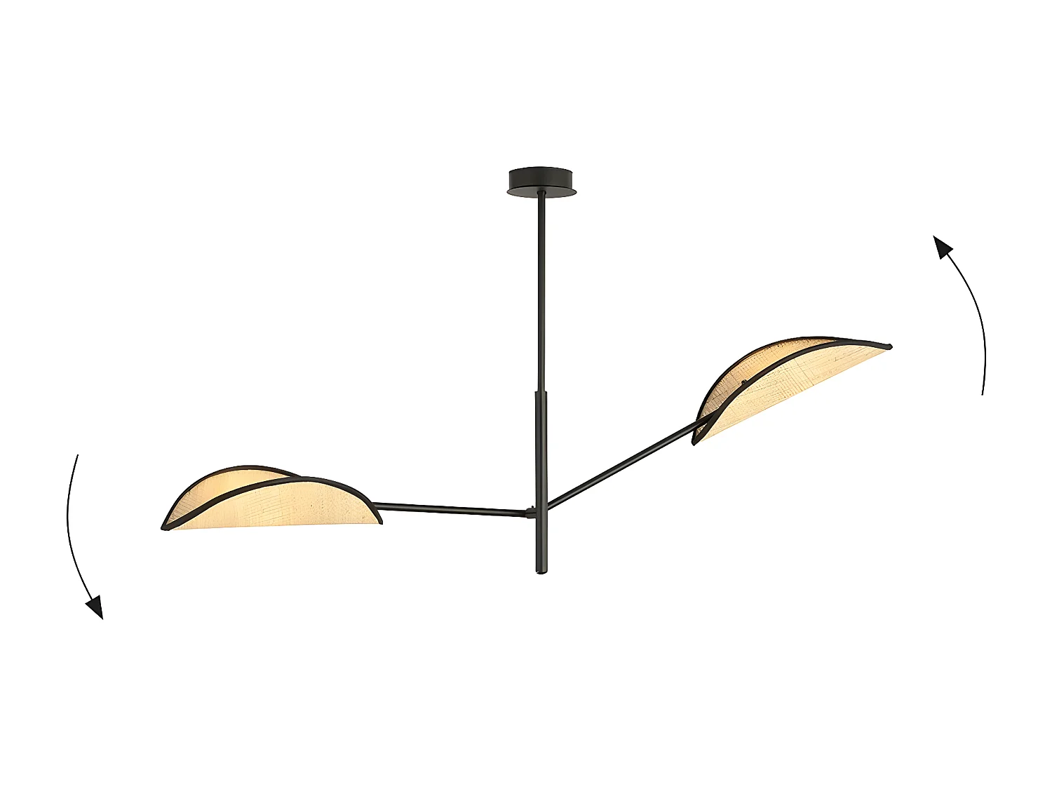 Candeeiro Suspenso Vene, Preto, 102x51x11 cm, EPIKASA