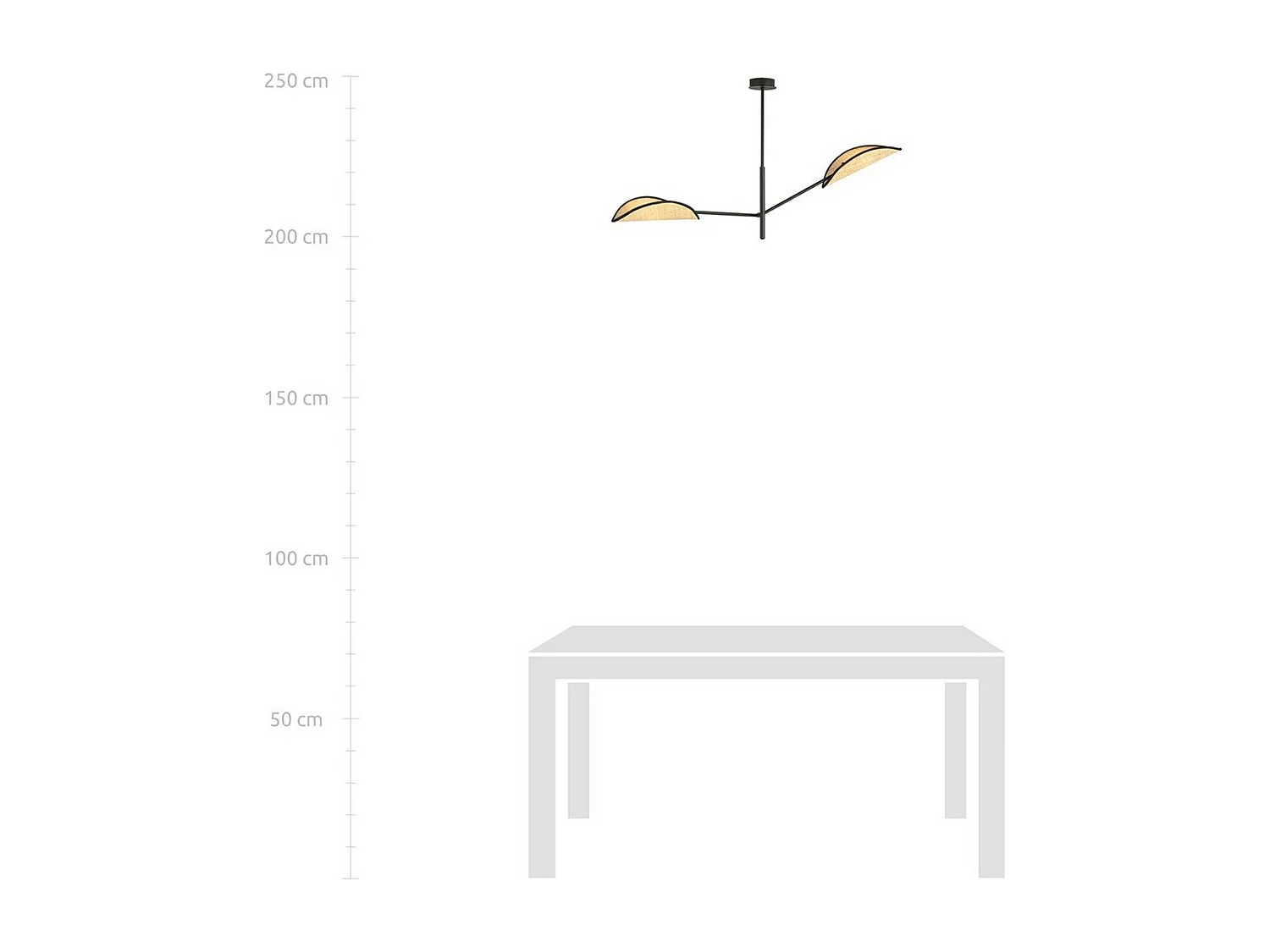 Candeeiro Suspenso Vene, Preto, 102x51x11 cm, EPIKASA